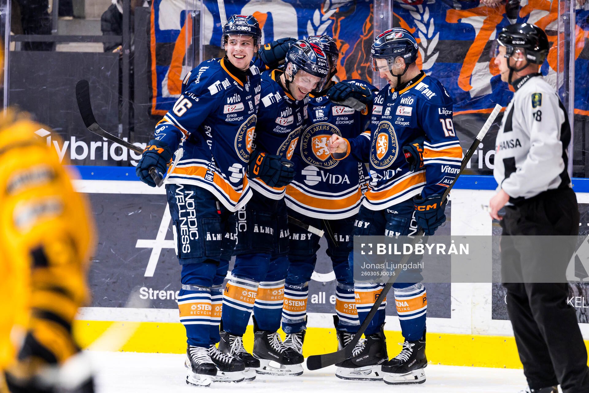 Växjös Ville Svensson, Brogan Rafferty och Reid Gardiner