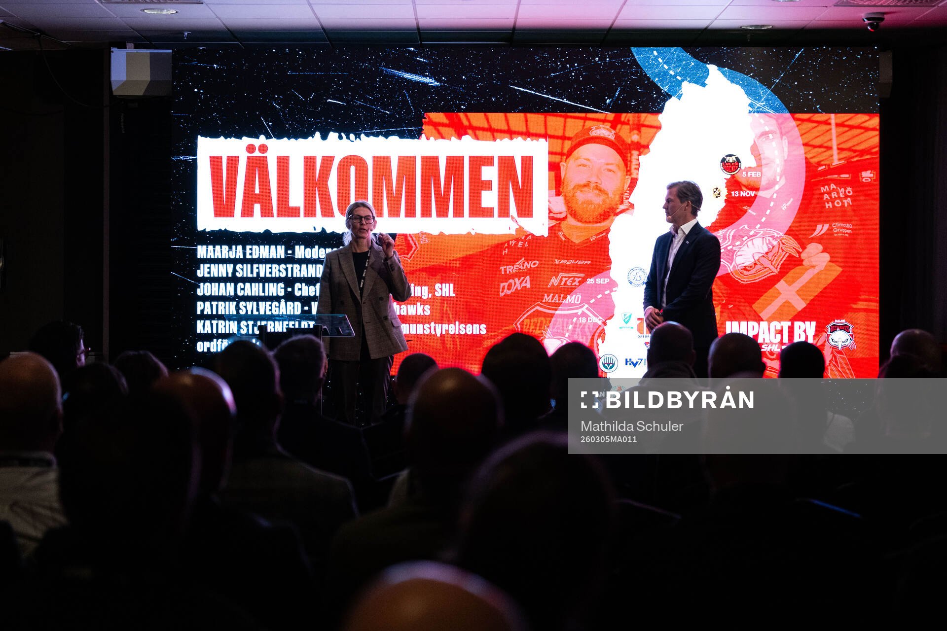 Jenny Silverstrand, VD SHL, och Johan Cahling, Chef
