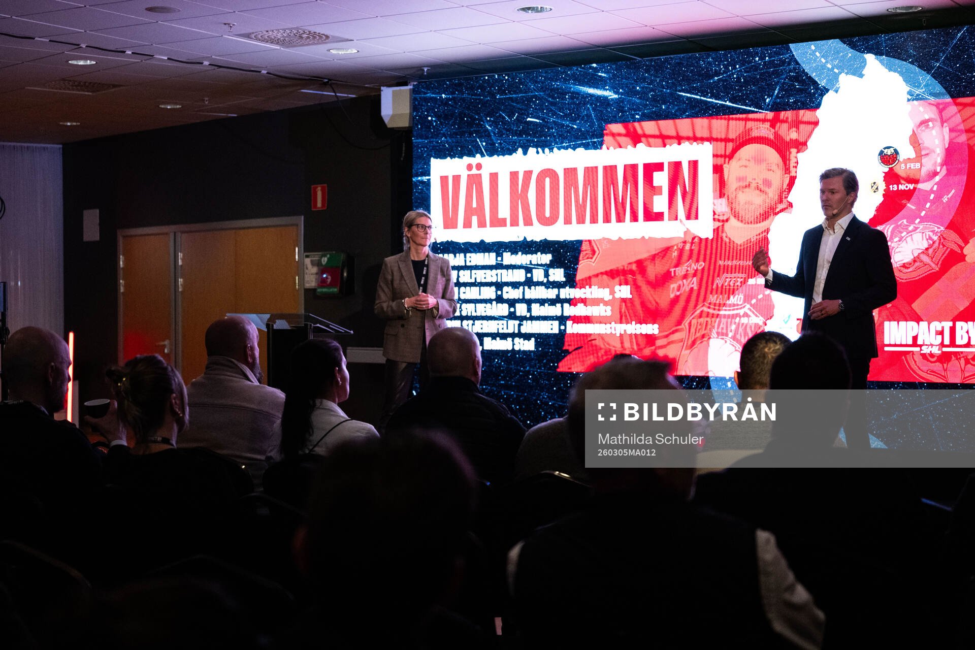 Jenny Silverstrand, VD SHL, och Johan Cahling, Chef