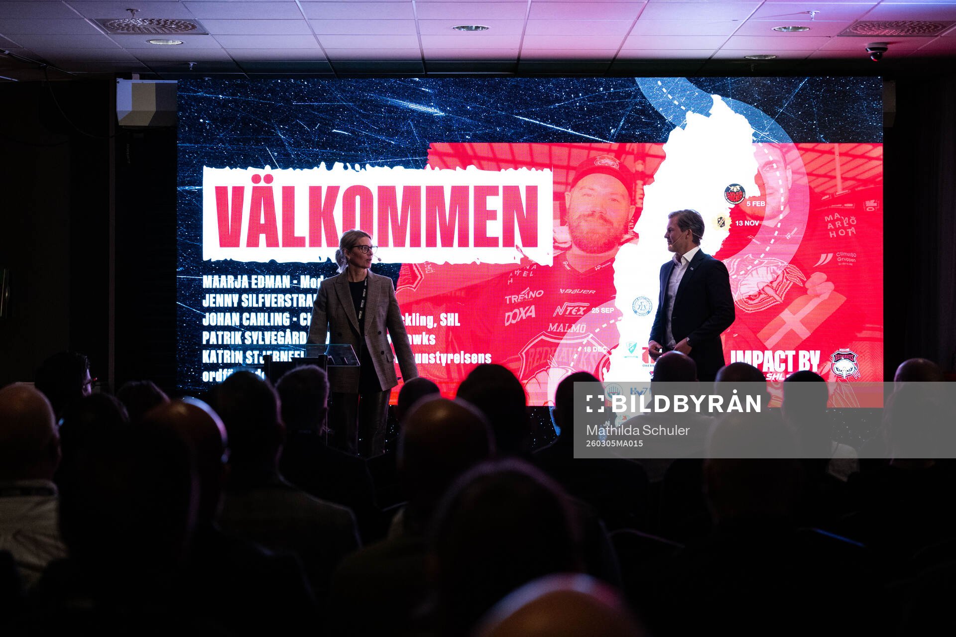 Jenny Silverstrand, VD SHL, och Johan Cahling, Chef