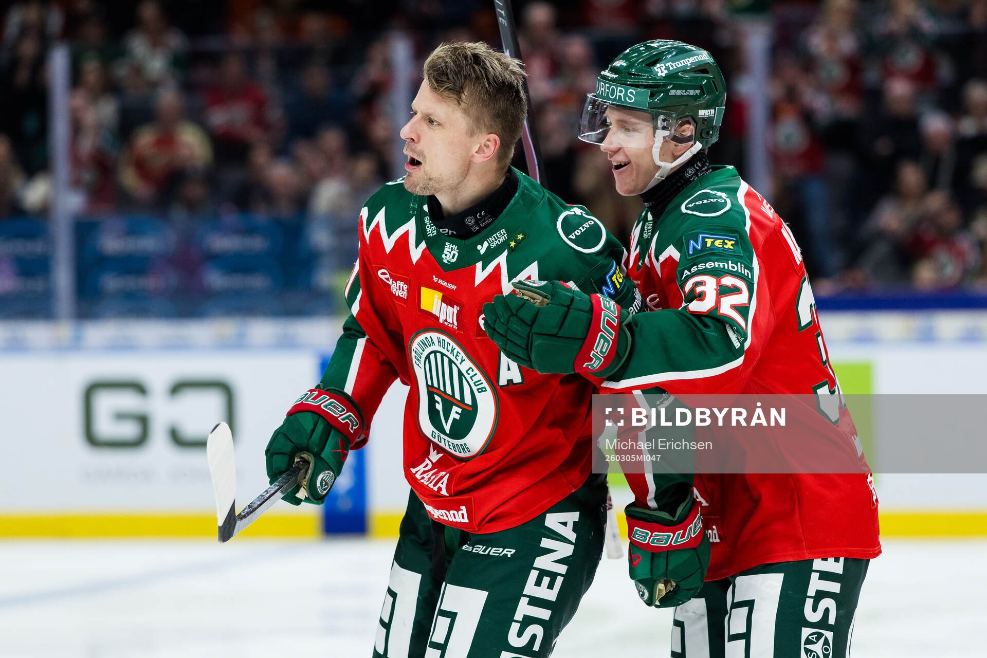 Frölundas Nicklas Lasu jublar