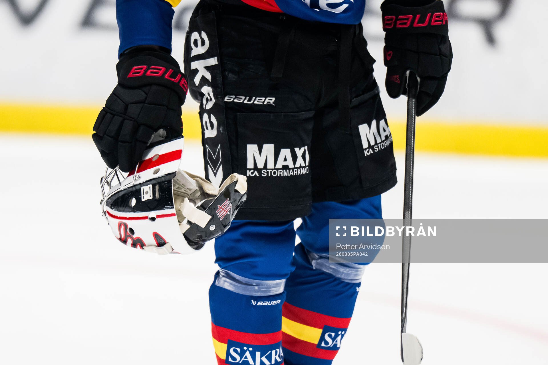 Malmö Redhawks målvakt Marek Langhamer hjälm