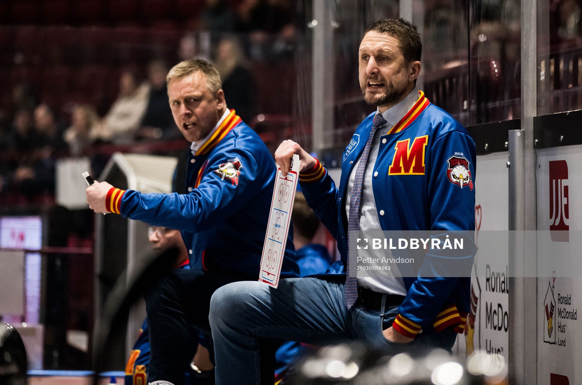 Malmö Redhawks assisterande tränare Bert Robertsson och
