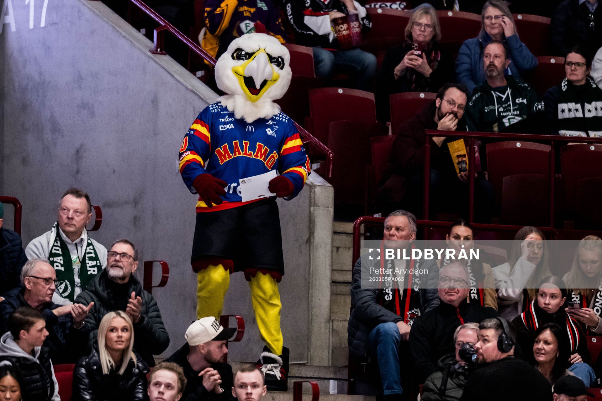 Malmö Redhawks maskot Hawkan