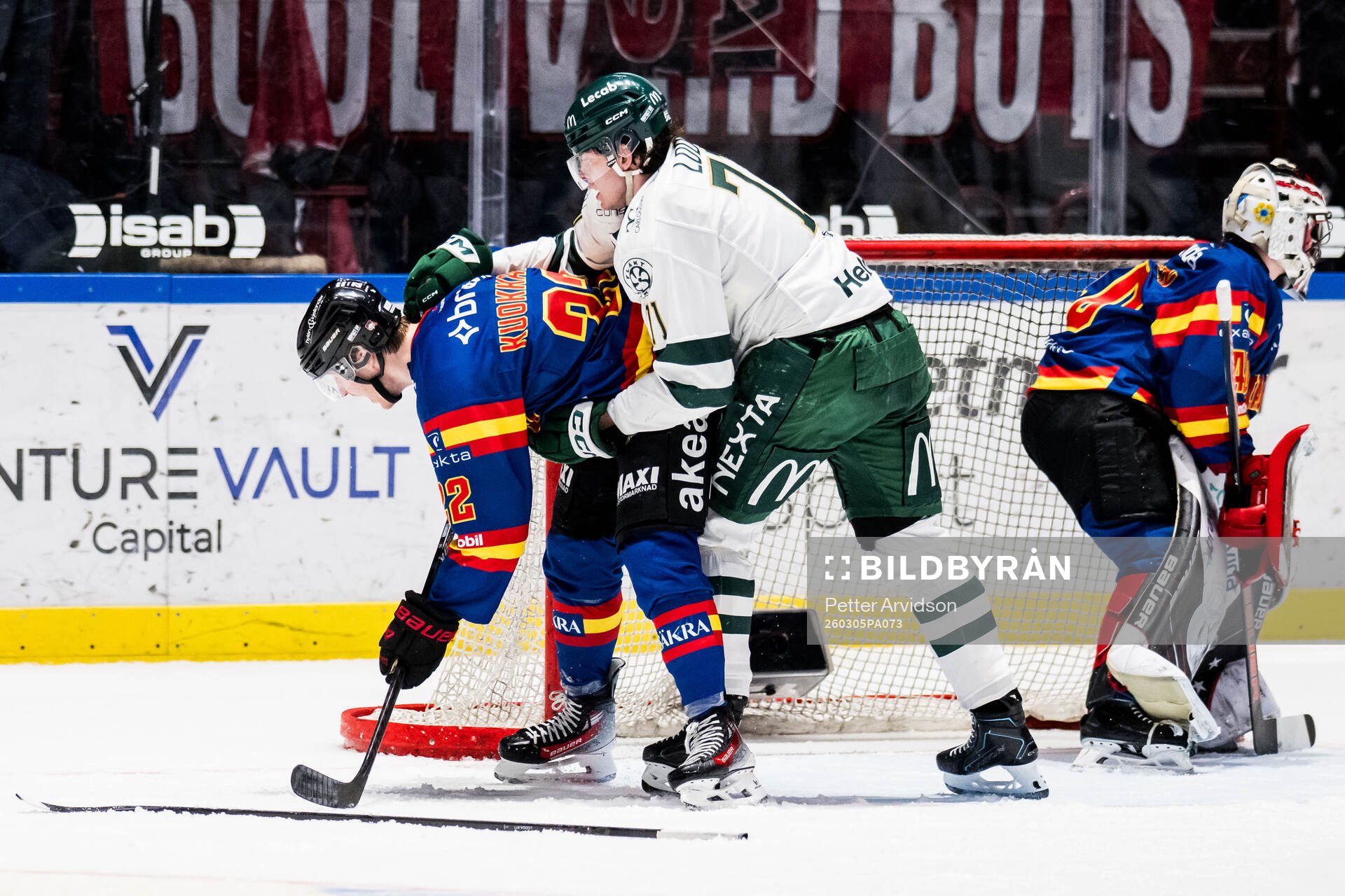 Malmö Redhawks Janne Kuokkanen och Färjestads Viktor Lodin