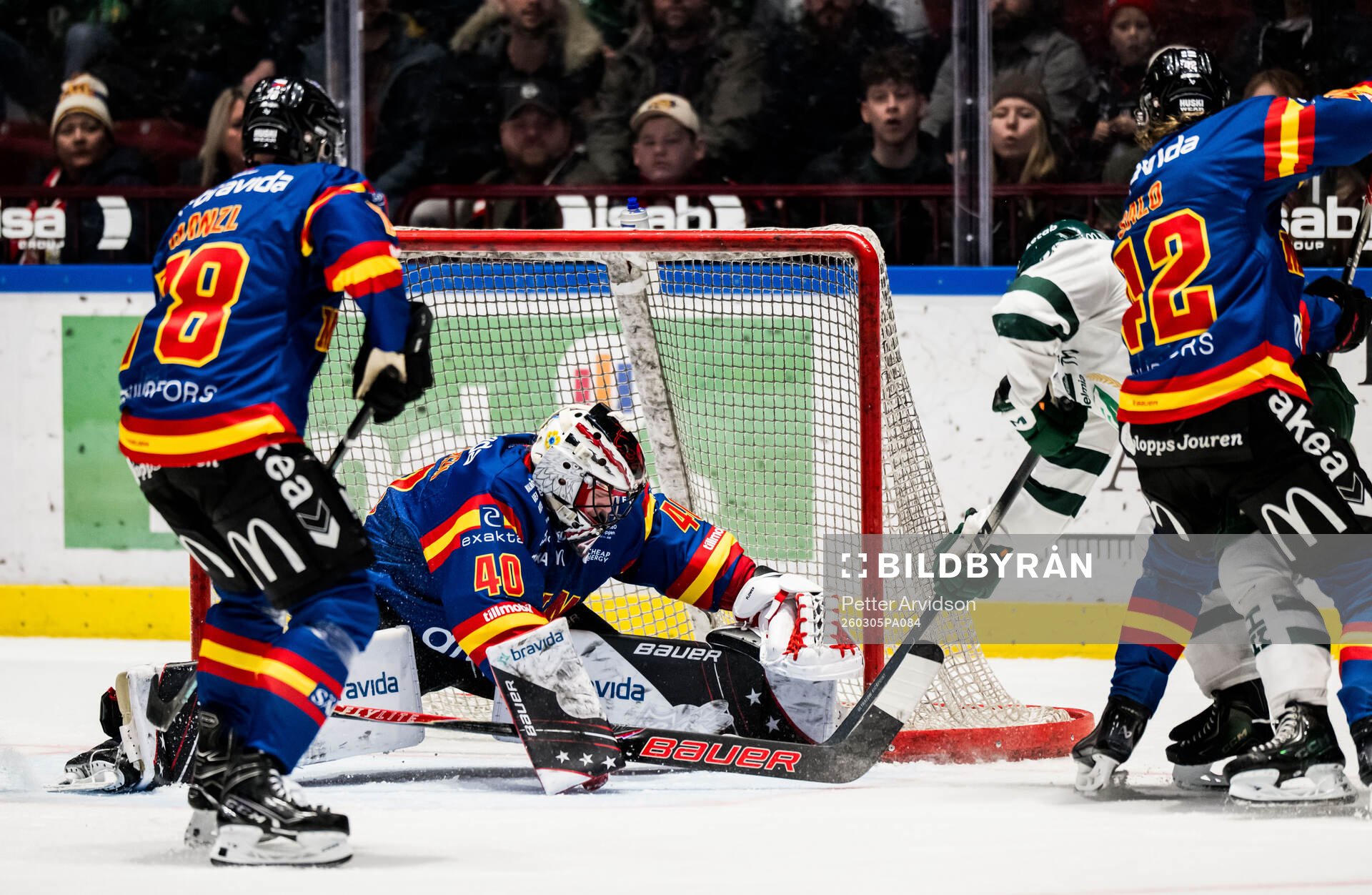 Malmö Redhawks målvakt Oskar Blomgren