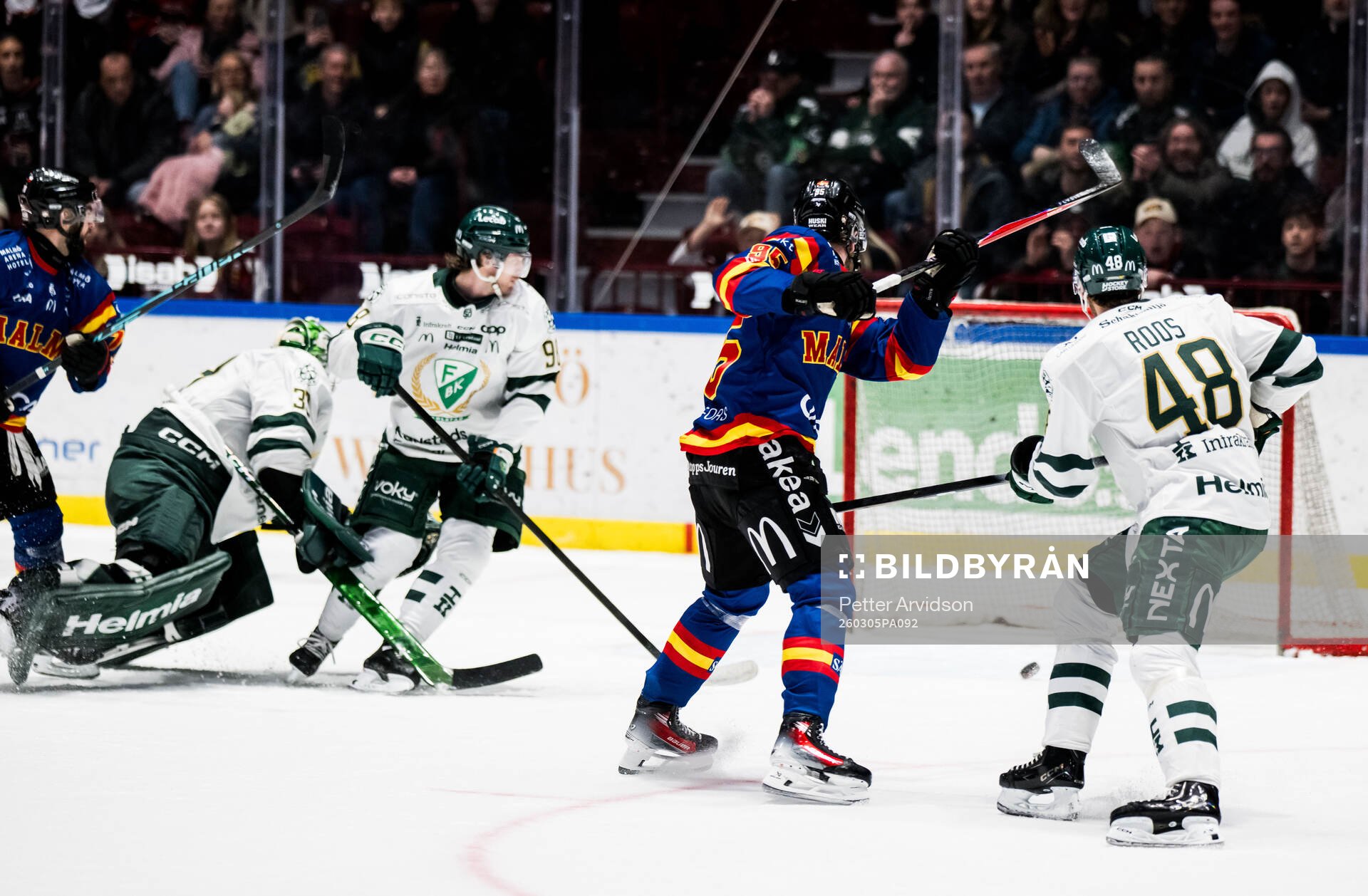 Malmö Redhawks Carl Persson gör 2-1 målet i