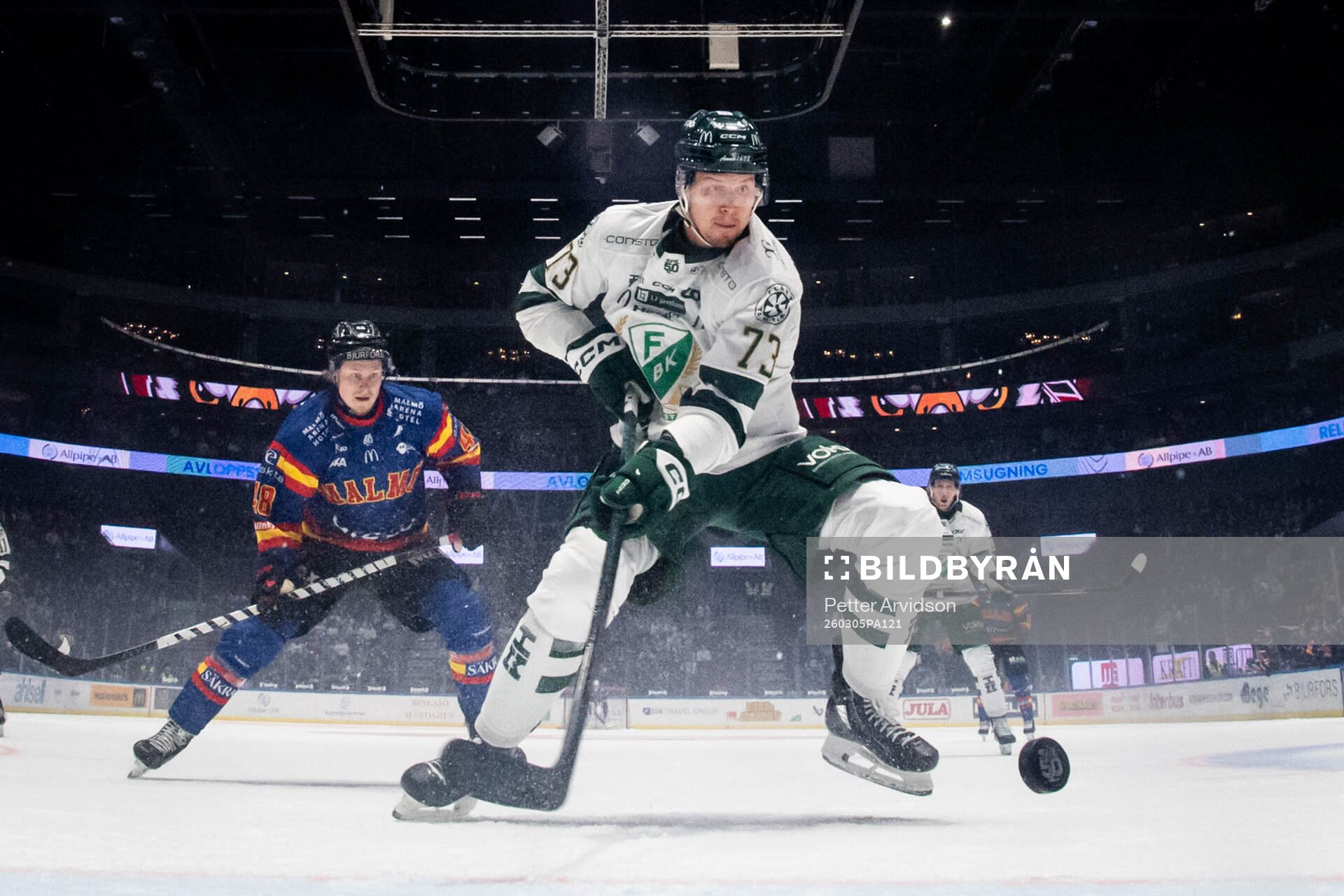 Malmö Redhawks Lauri Pajuniemi och Färjestads Adam Ollas