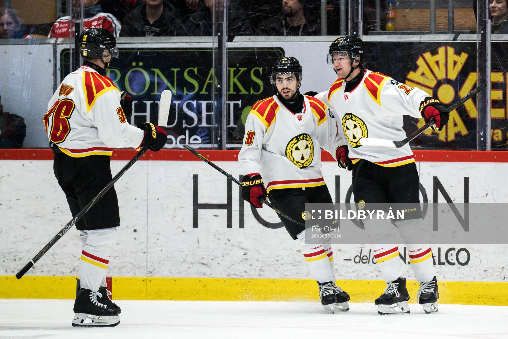 Brynäs Linus Ölund, Bobby Trivigno och Mattias Norlinder
