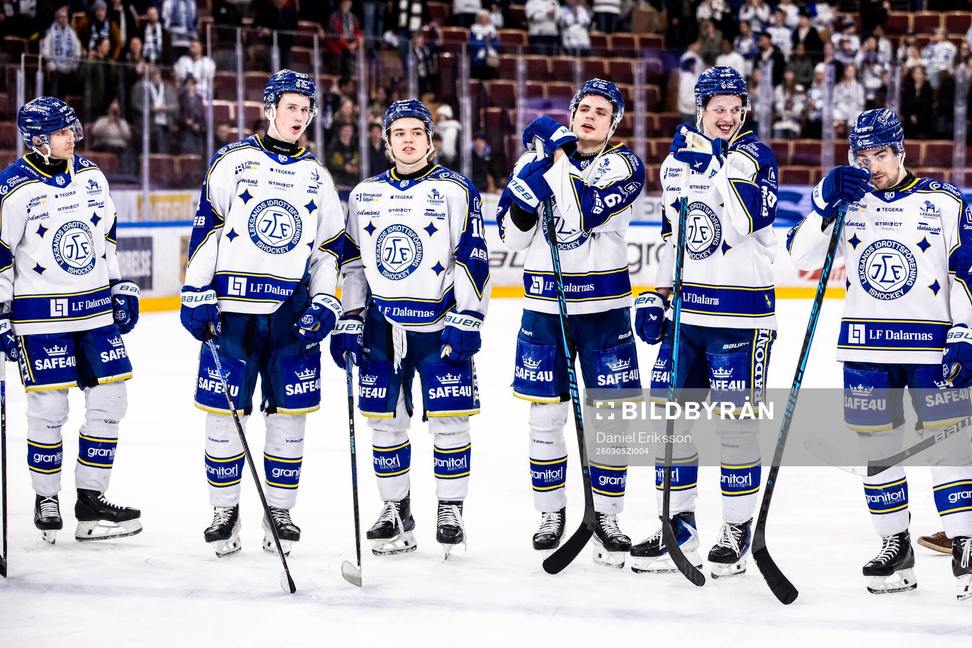 Leksands spelara jublar
