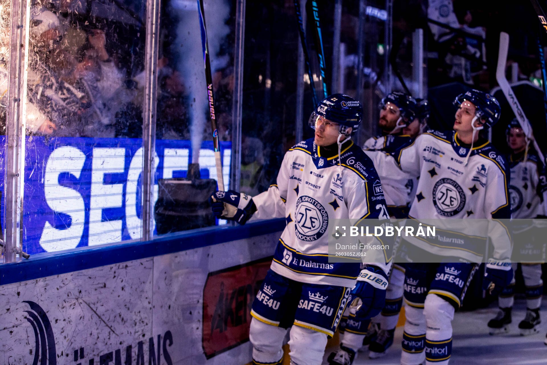 Leksands spelarna jublar
