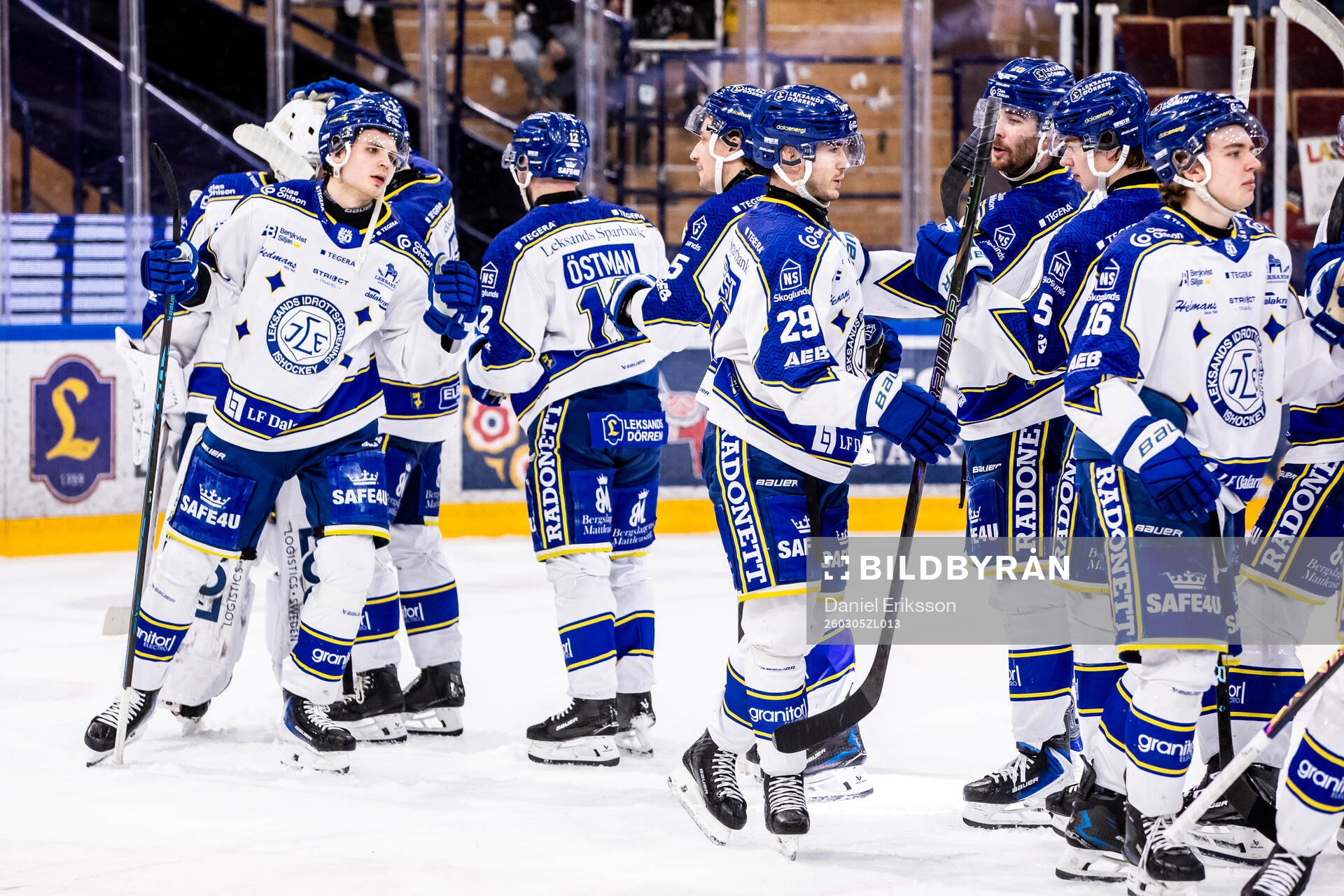 Leksands spelarna jublar