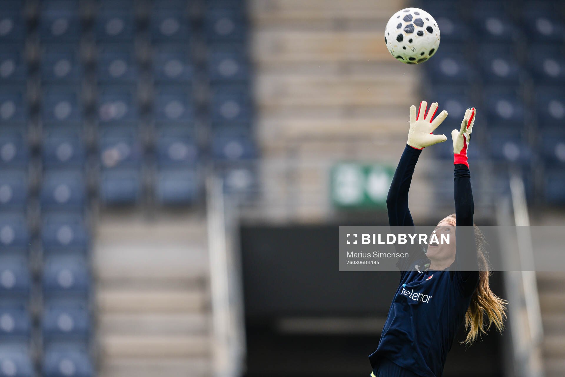 Goalkeeper Cecilie Hauståker Fiskerstrand of the Norwegian