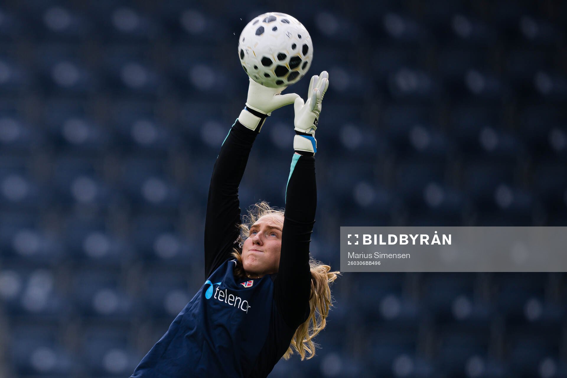Goalkeeper Sunniva Skoglund of the Norwegian women’s