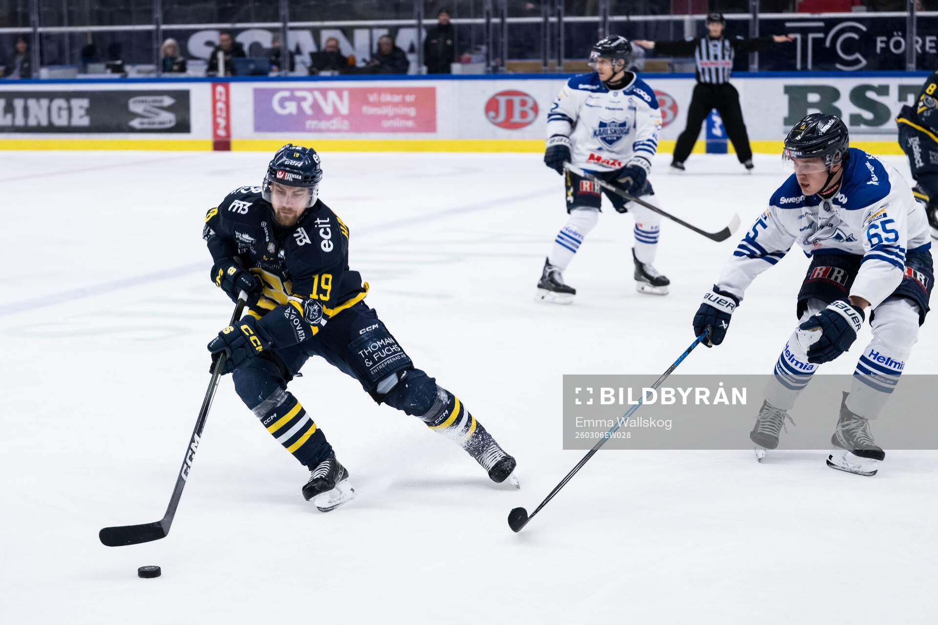 Södertäljes Hampus Harlestam och Karlskogas Noel Fransén