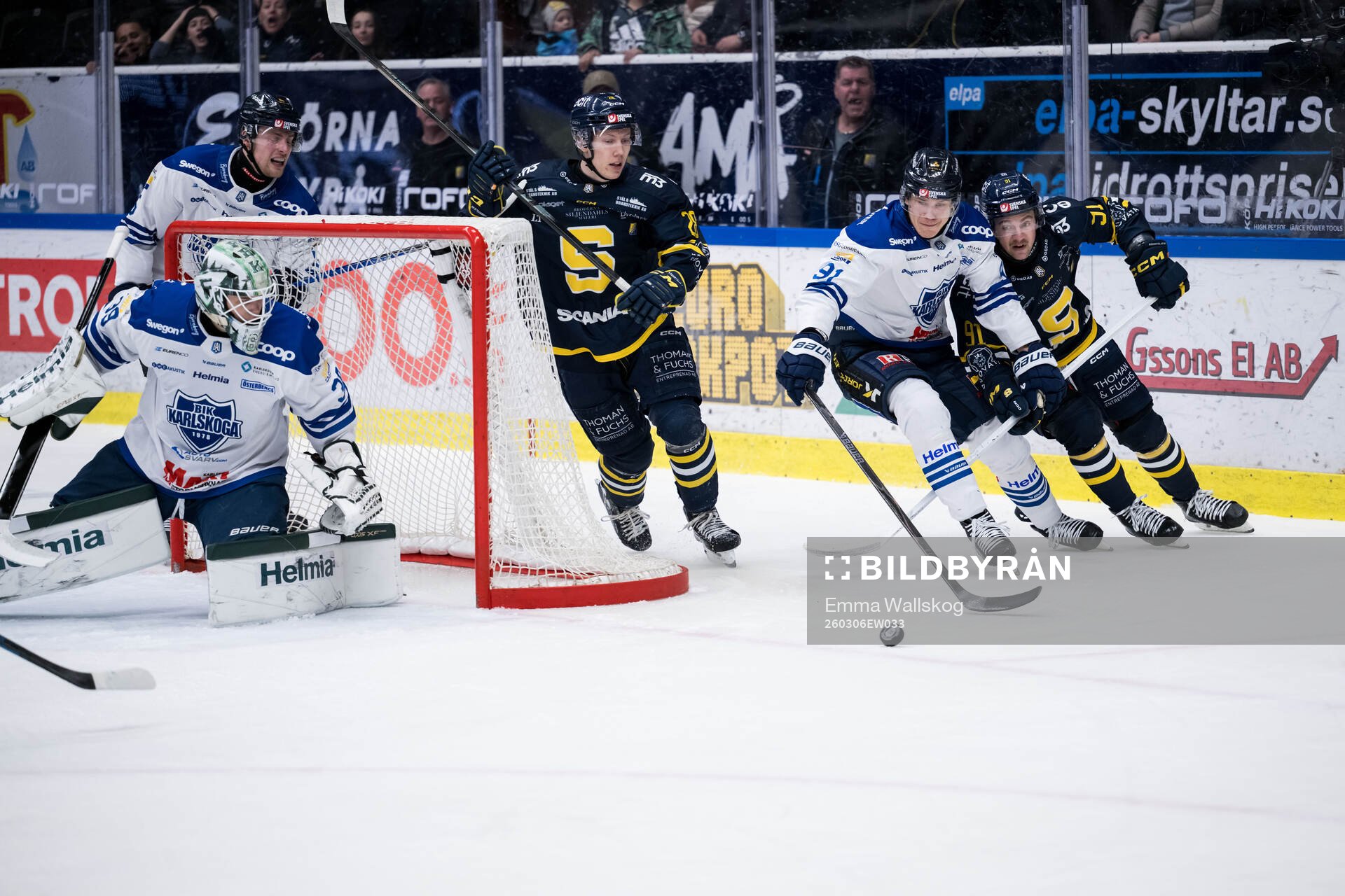 Karlskogas målvakt Måns Goos och Tim Barkemo och
