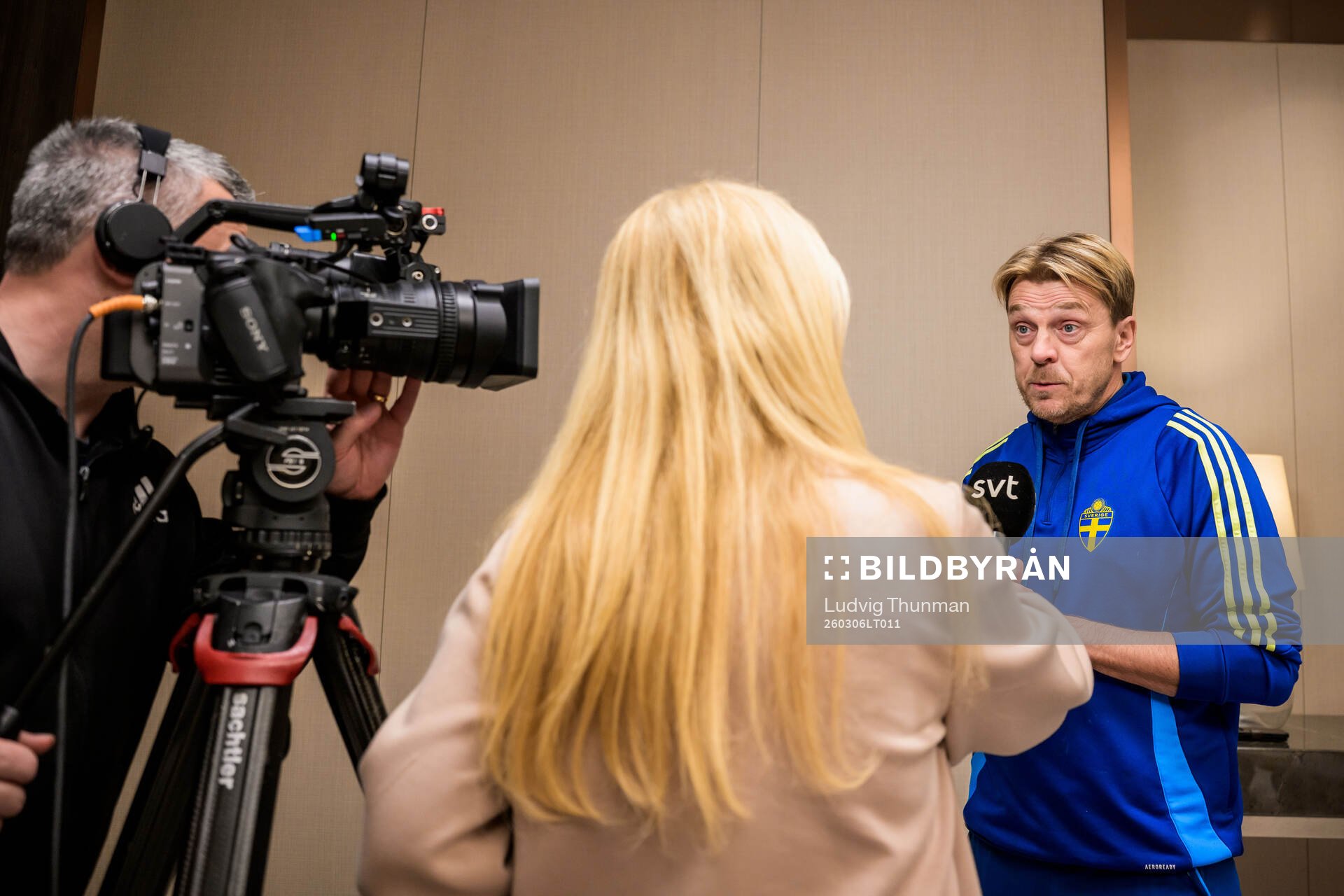 Head coach Tony Gustavsson of the women's national football