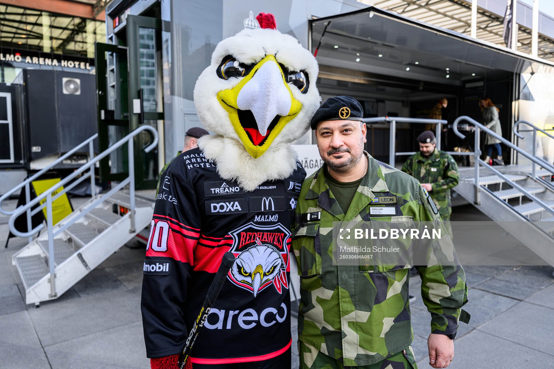 Malmö Redhawks maskot Hawkan