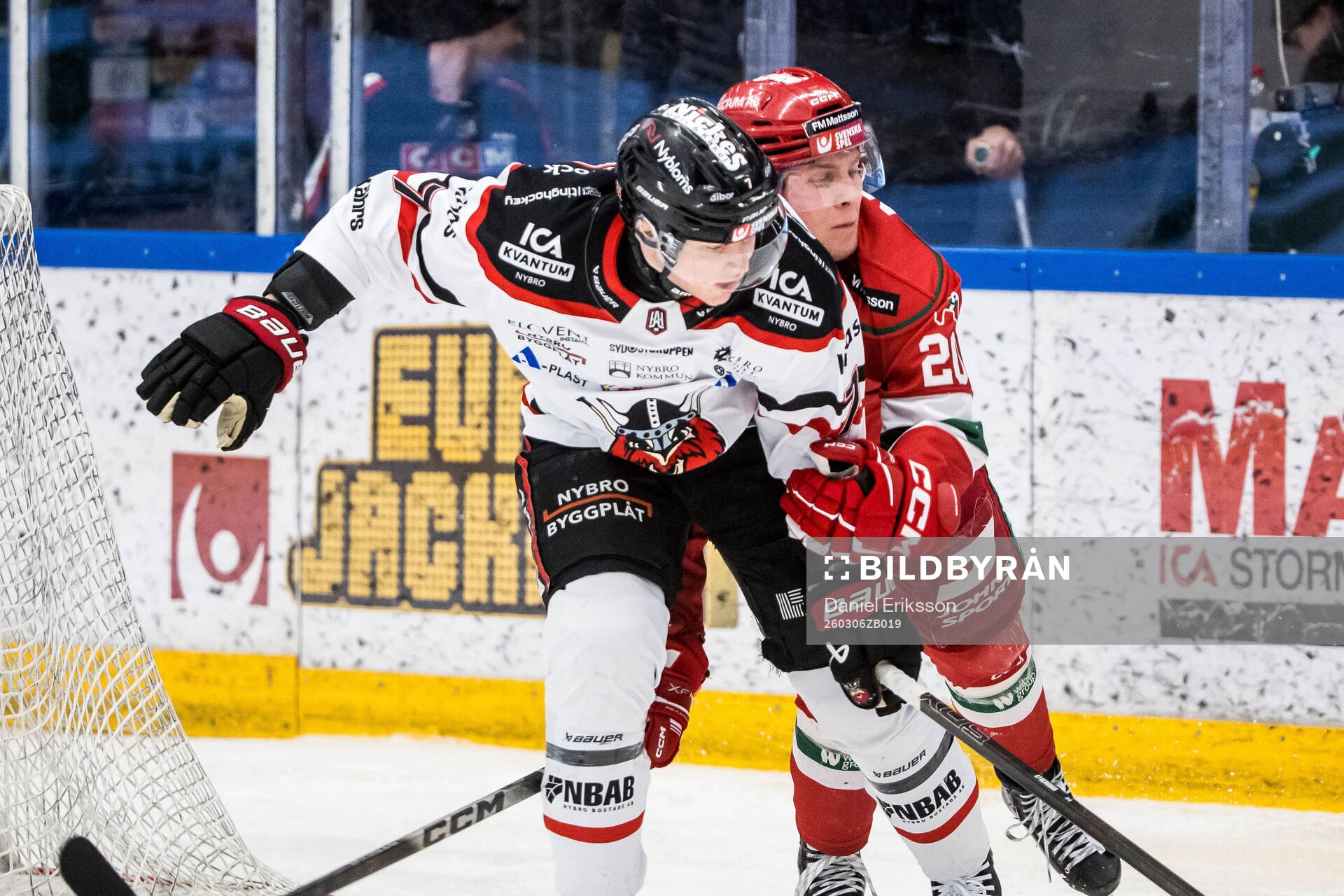 Nybro Vikings Julius Bergman och Moras Georg Weigelt