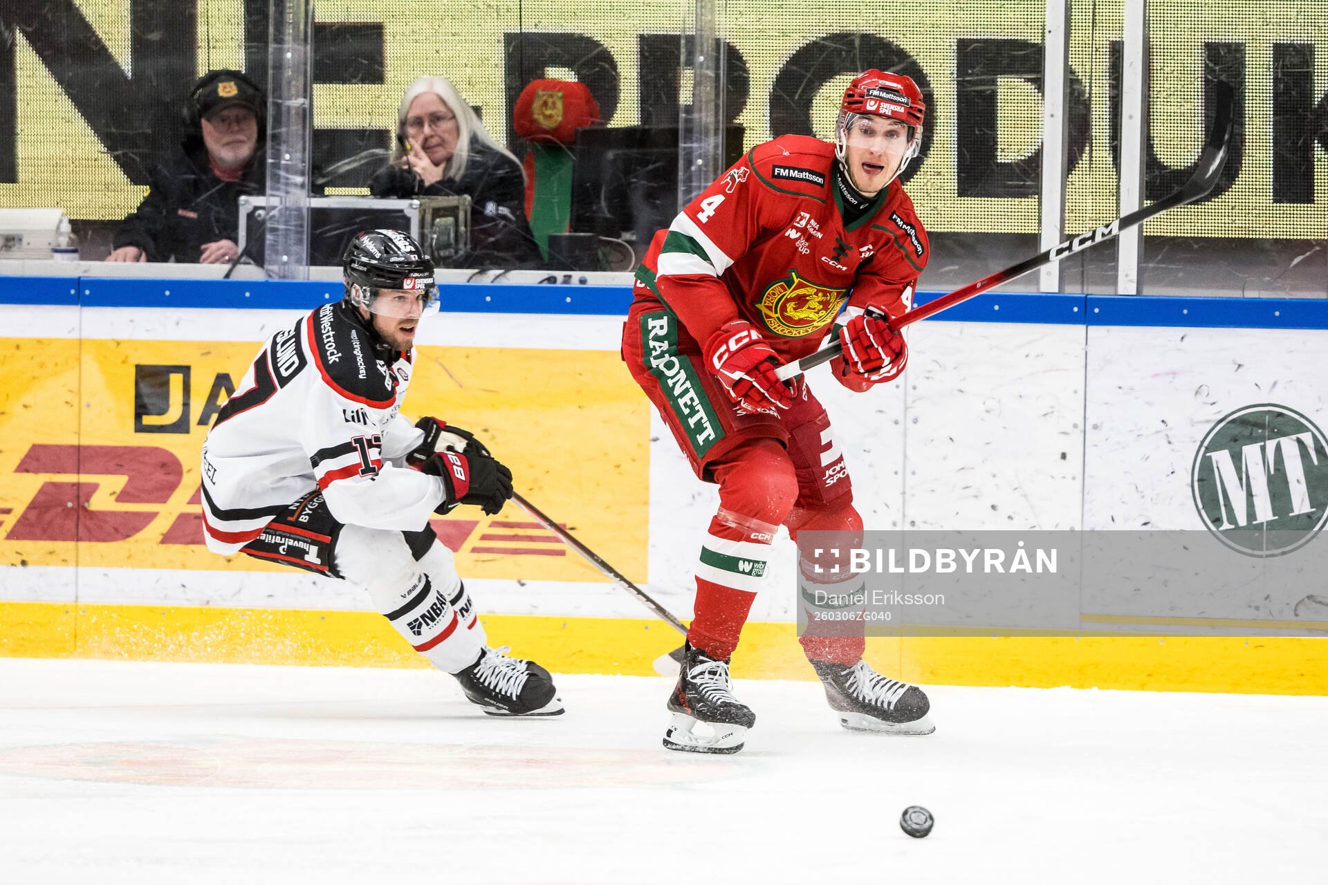 Nybro Vikings Emil Forslund och Moras Martin Fransson