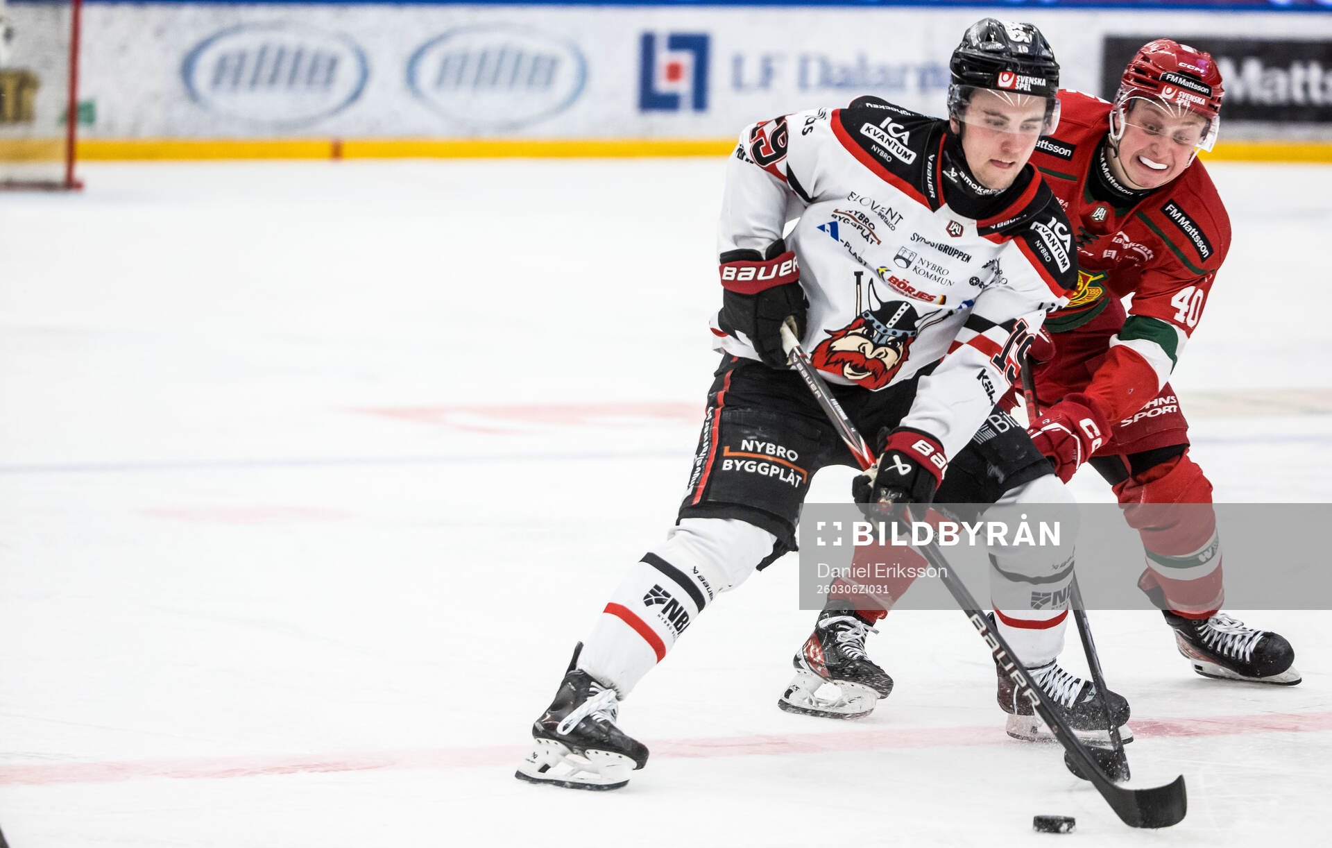 Nybro Vikings Theo Jacobsson och Moras Felix Johansson