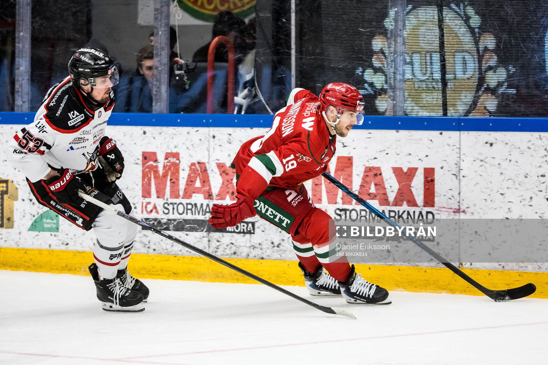 Nybro Vikings Jesper Mångs och Moras Viktor Lennartsson