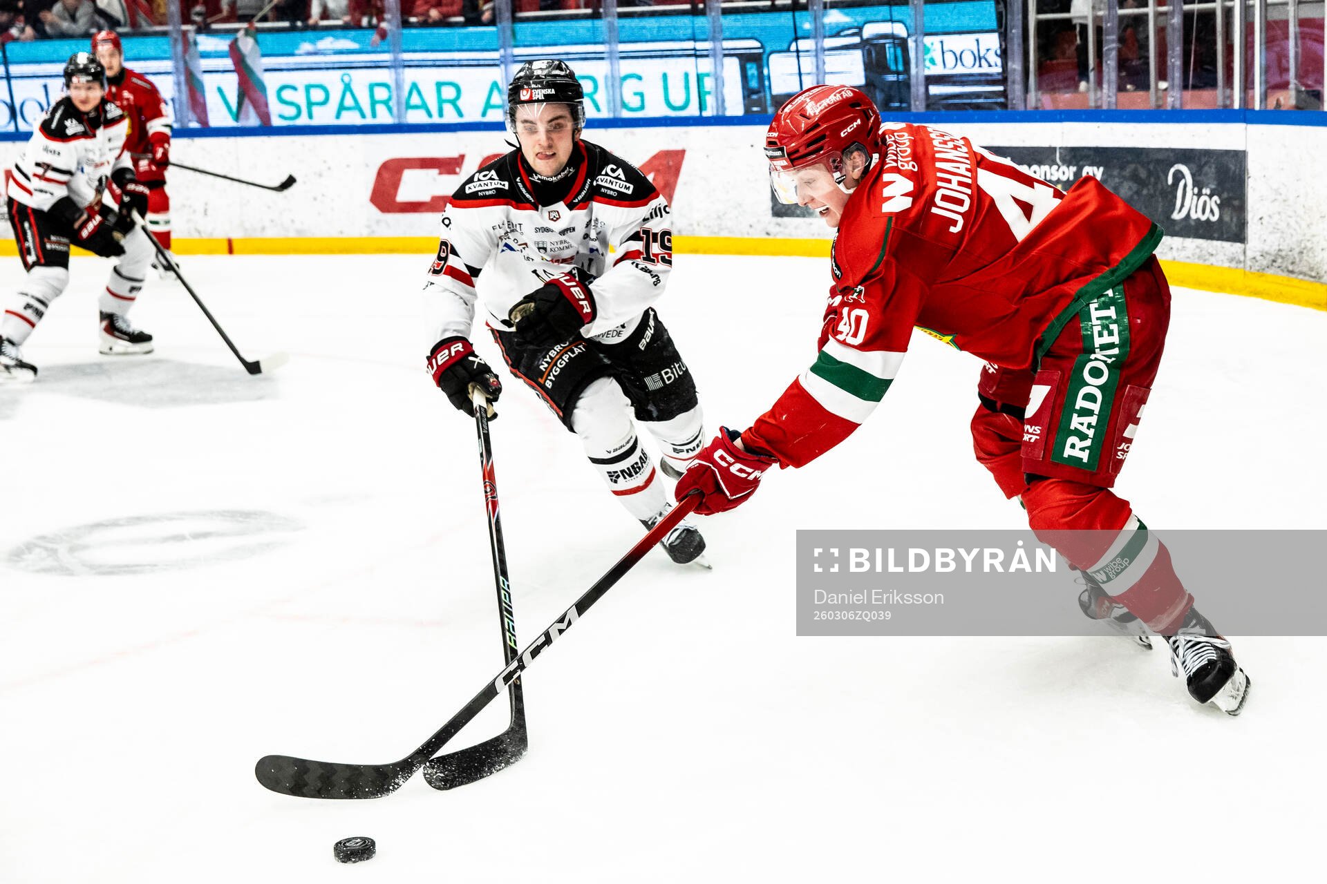 Nybro Vikings Elias Stenman och Moras Felix Johansson