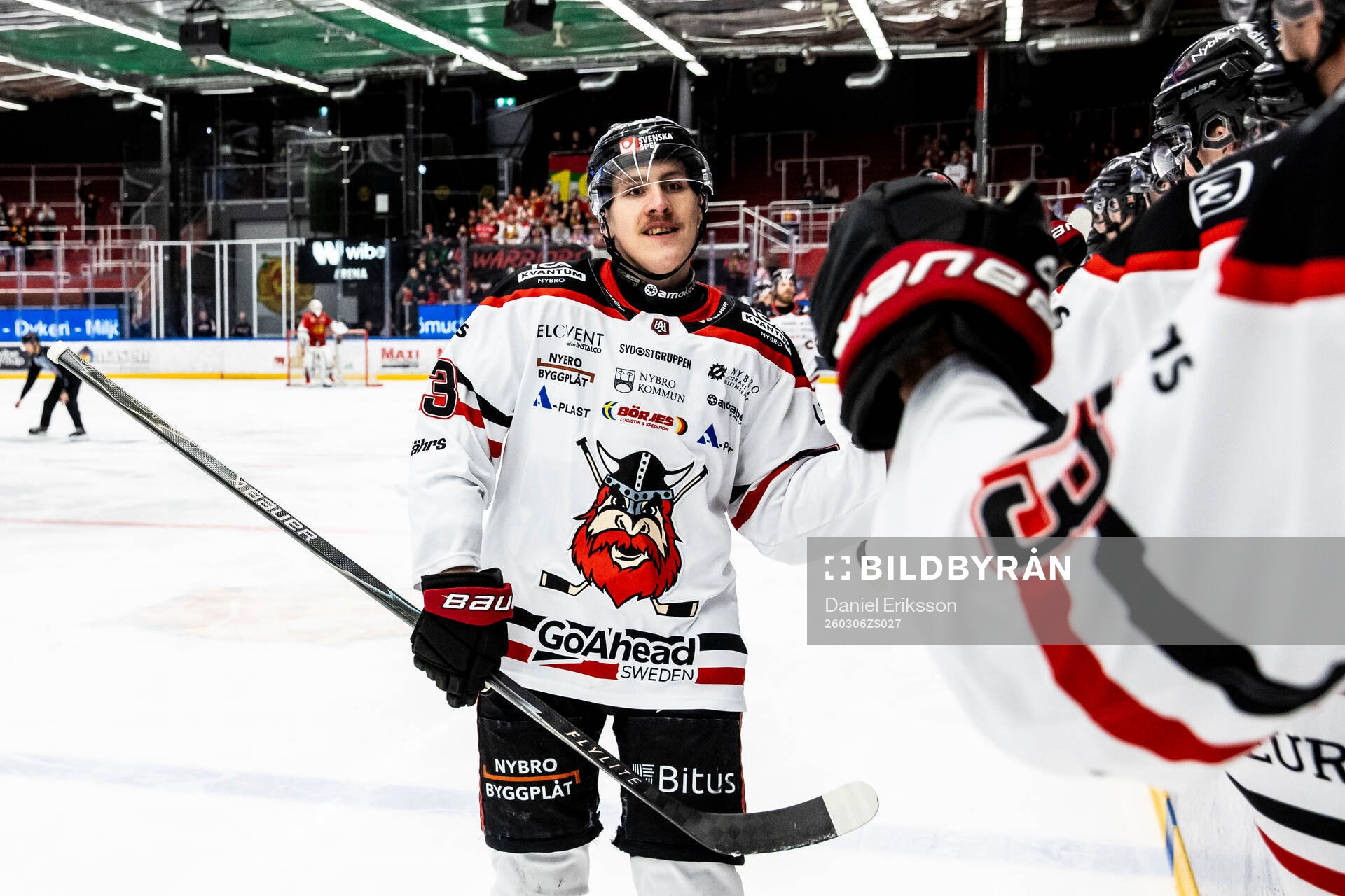 Nybro Vikings Felix Olsson jubel