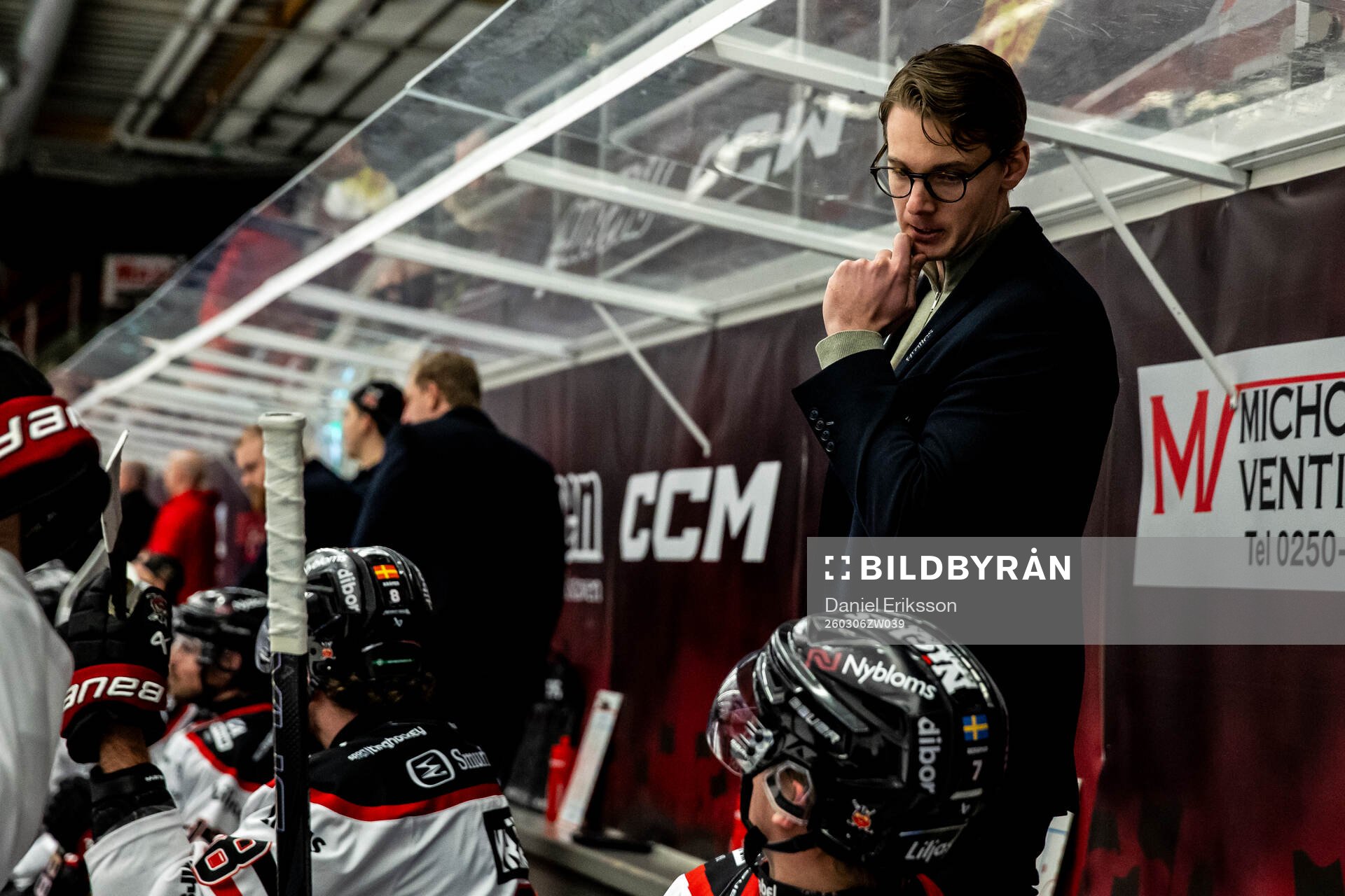 Nybro Vikings assisterande tränare Albin Blomqvist