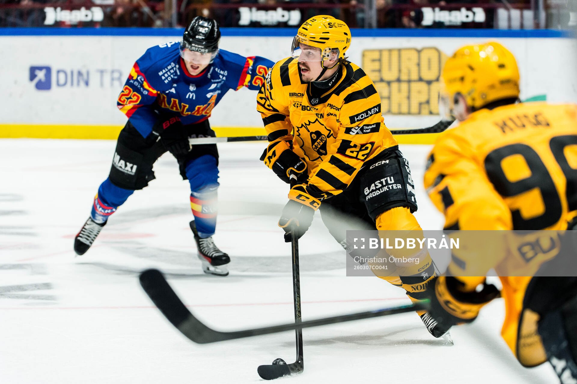 Skellefteås Jonathan Johnson och Malmö Redhawks Janne