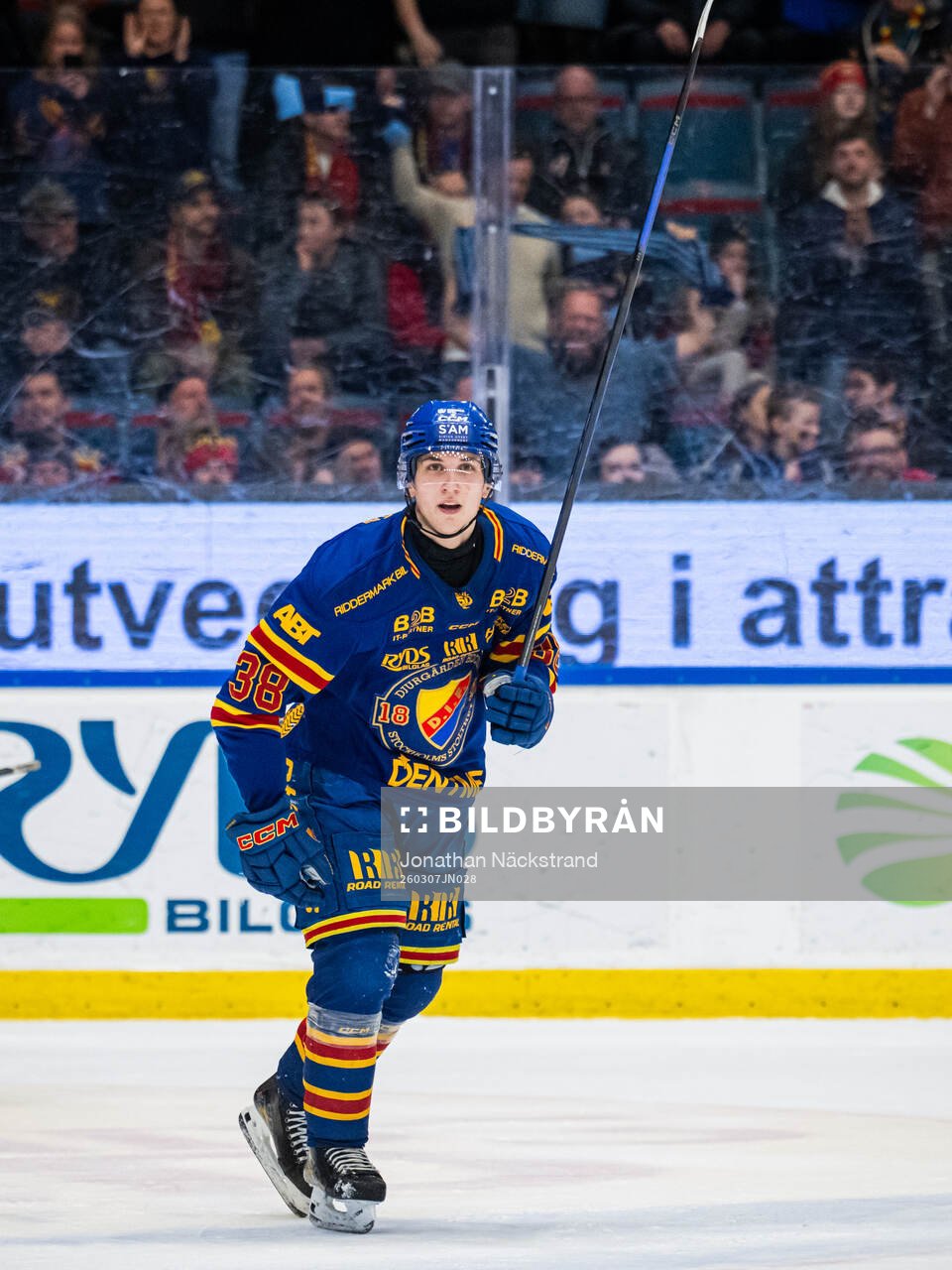 Djurgårdens Victor Eklund jublar