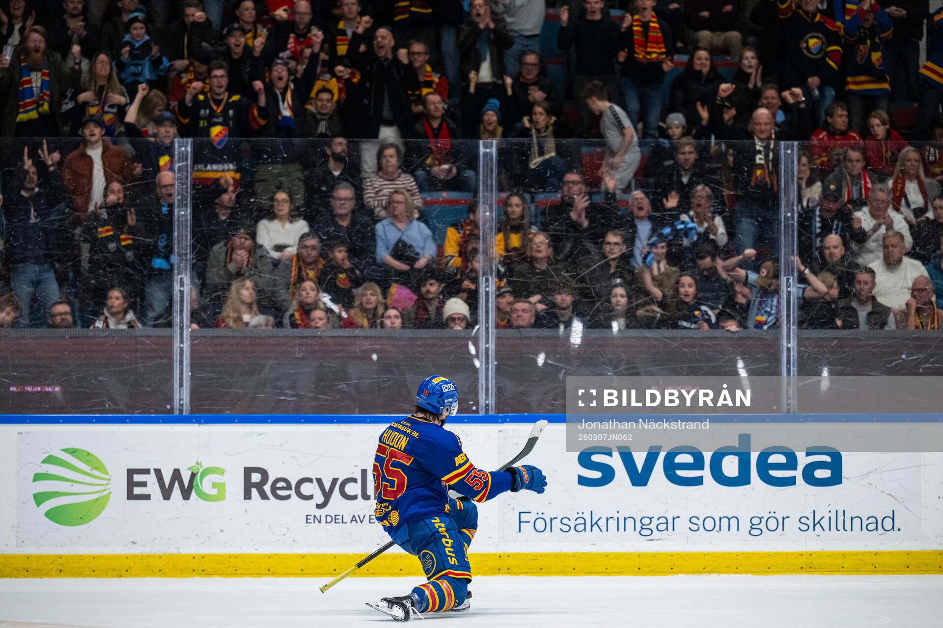 Djurgårdens Charles Hudon jublar