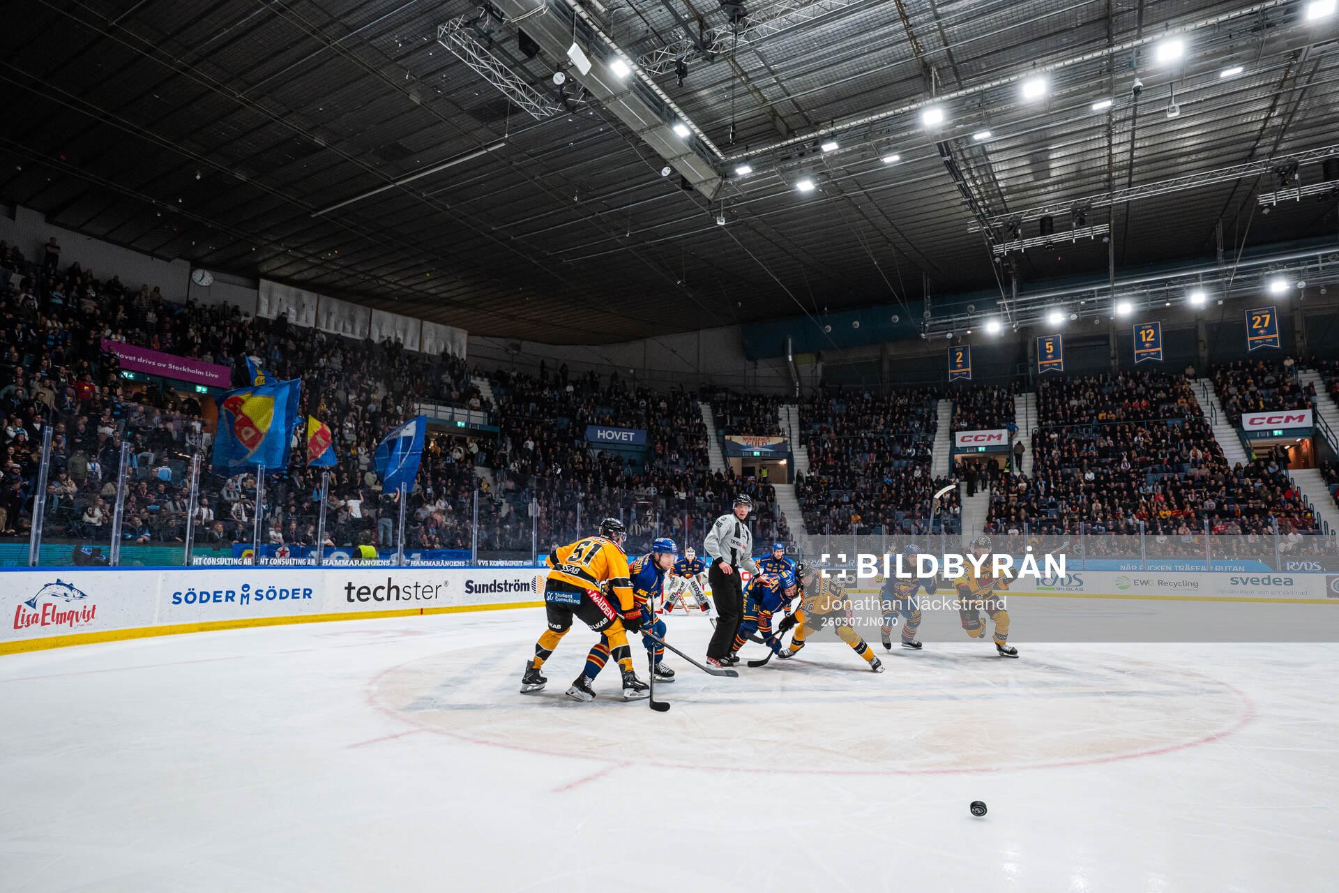 Djurgårdens Viggo Björck och Luleås Pontus Andreasson