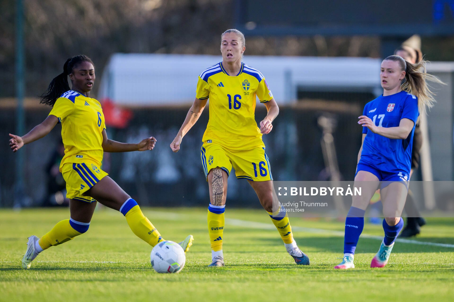 Monica Jusu Bah and Filippa Angeldahl of Sweden against