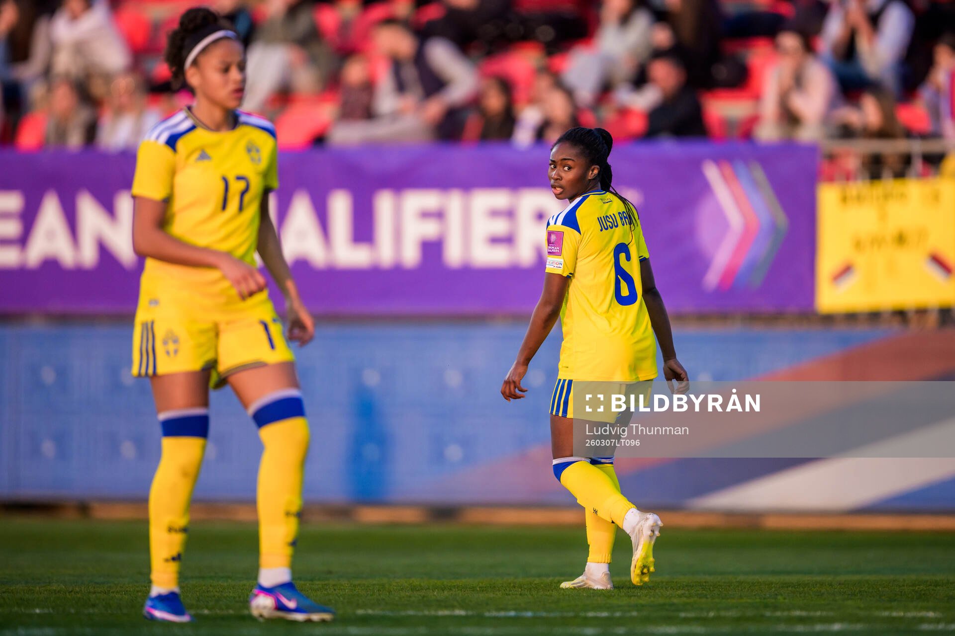 Felicia Schröder and Monica Jusu Bah of Sweden