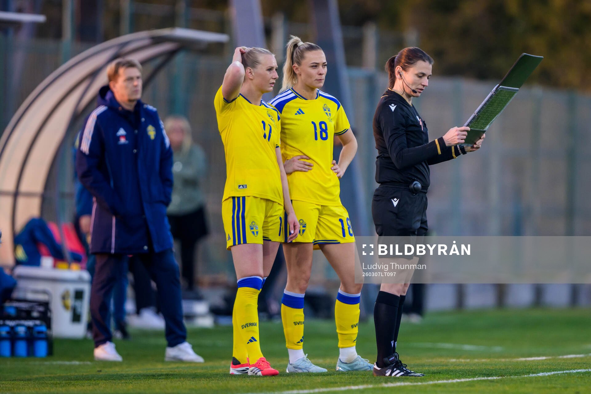 Stina Blackstenius and Fridolina Rolfö of Sweden