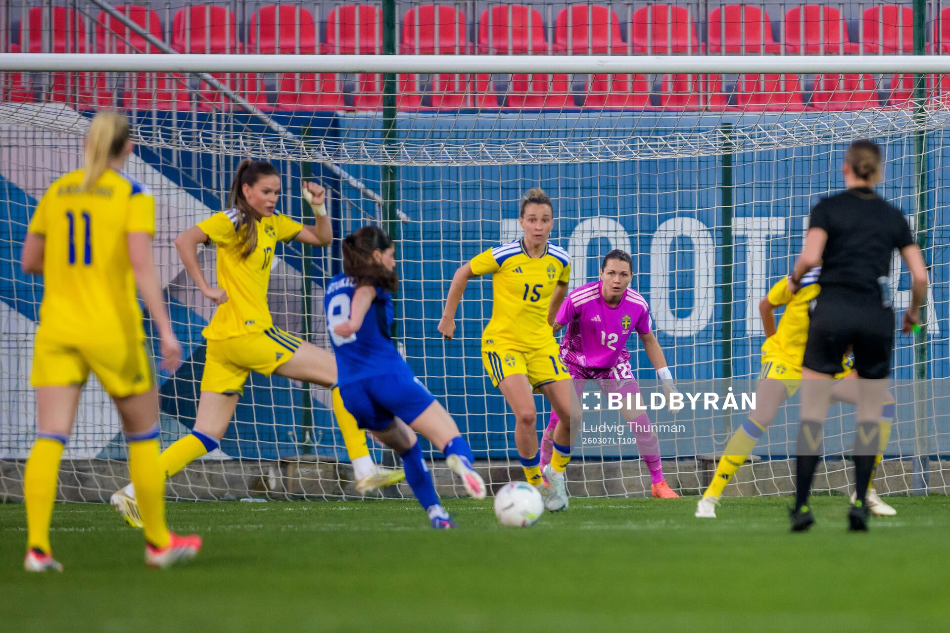 goalkeeper Jennifer Falk of Sweden