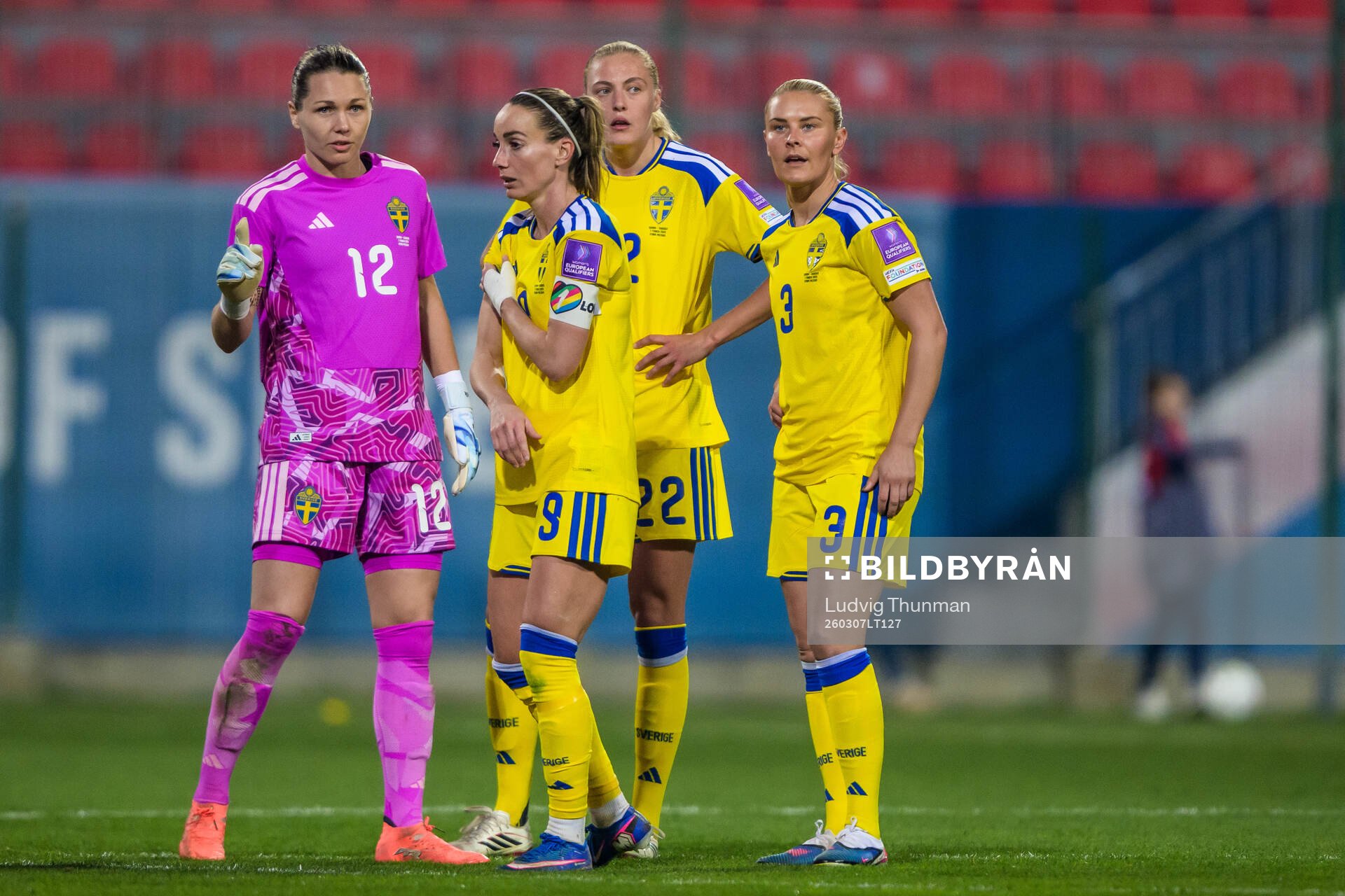 goalkeeper Jennifer Falk, Kosovare Asllani, Elma Junttila