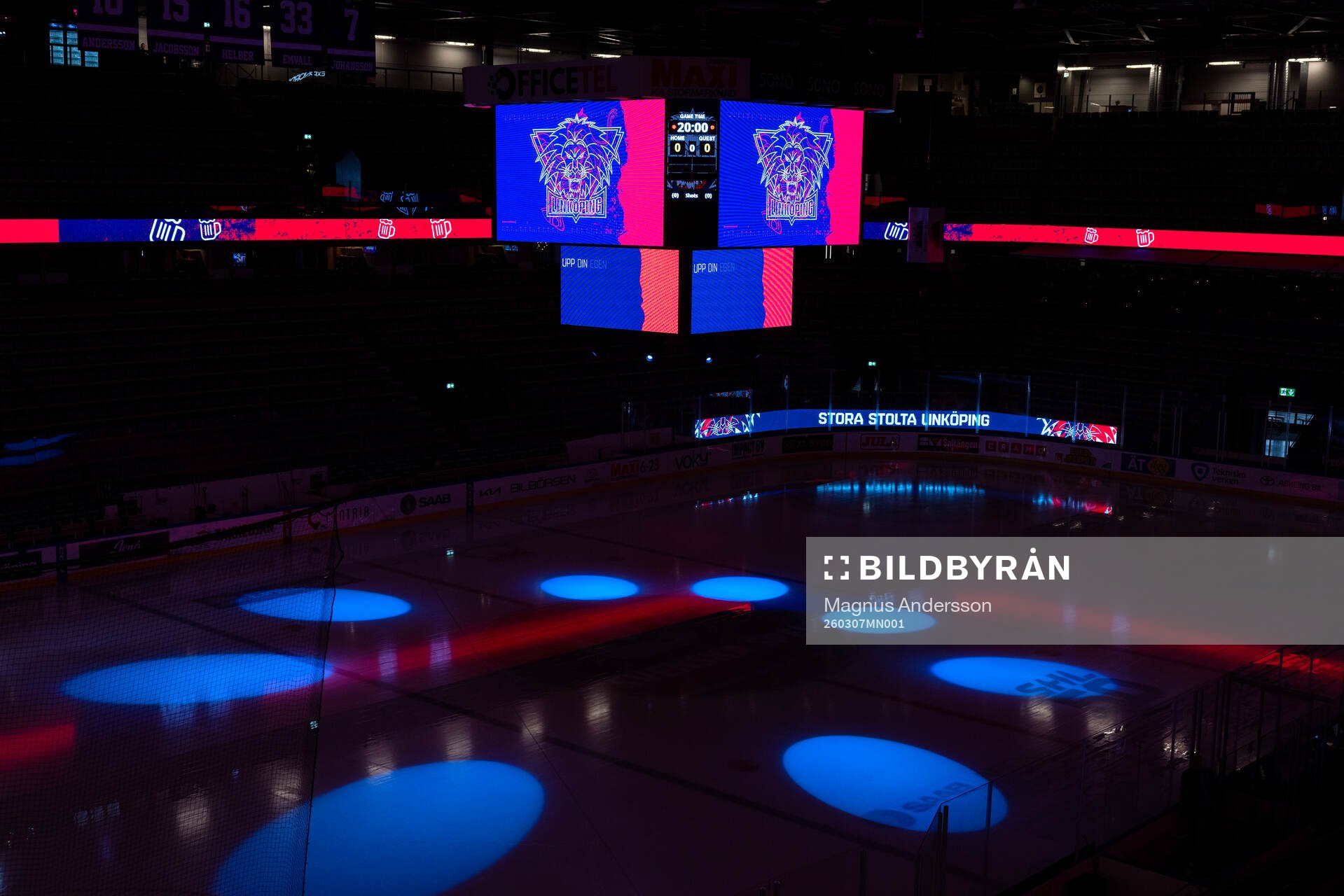 Interiör vy av Saab Arena