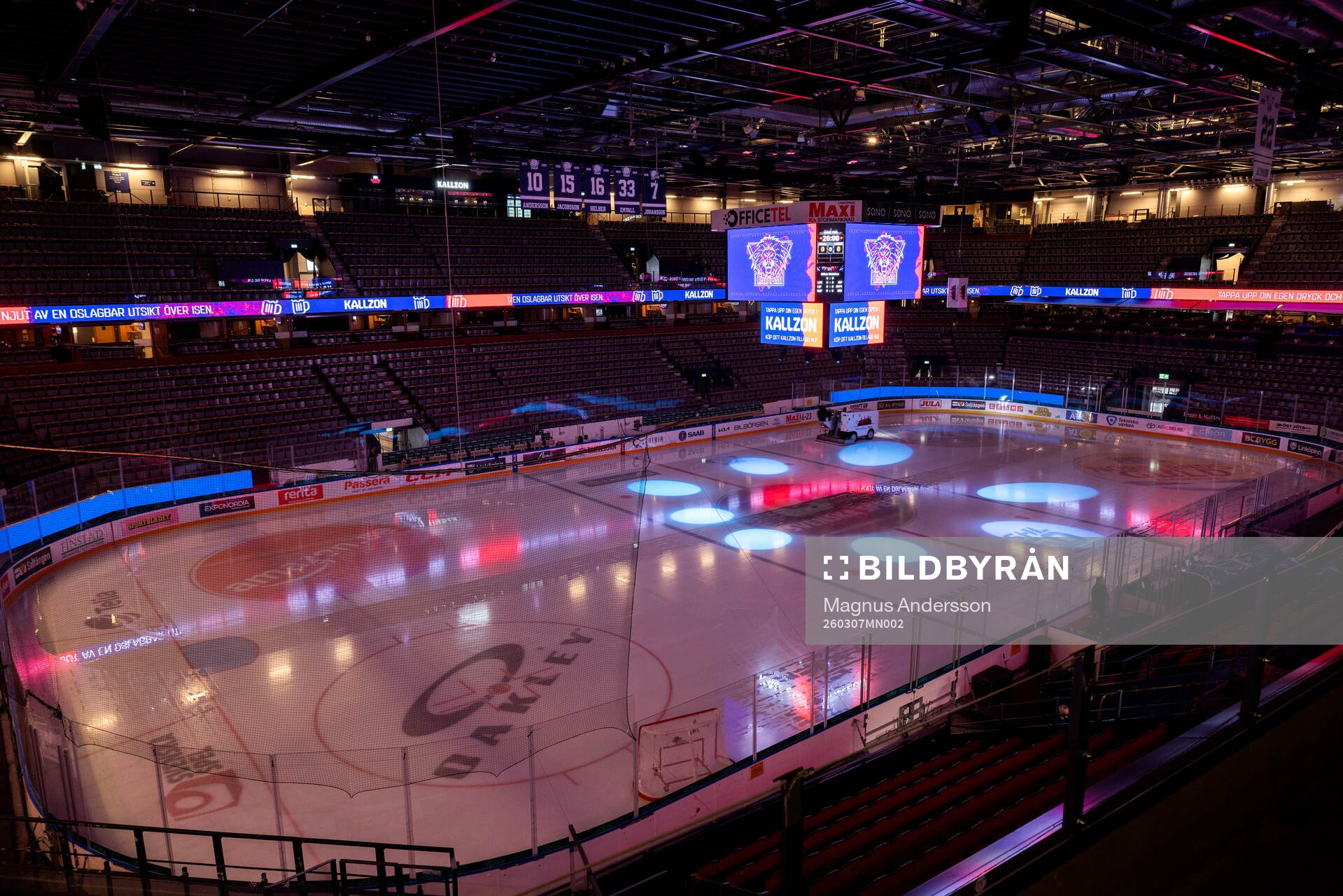 Interiör vy av Saab Arena