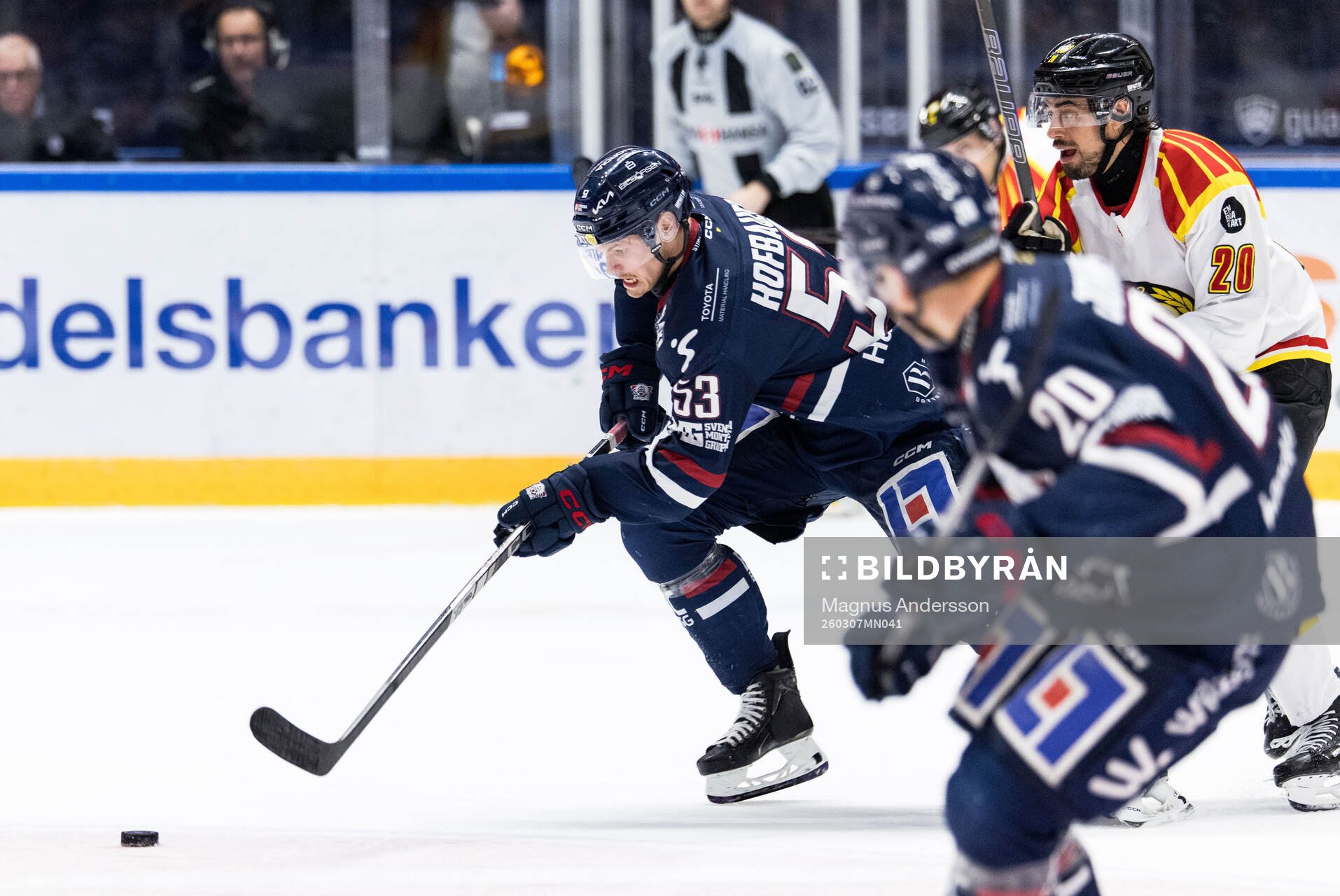 Linköpings Adam Hofbauer och Brynäs Johannes Kinnvall