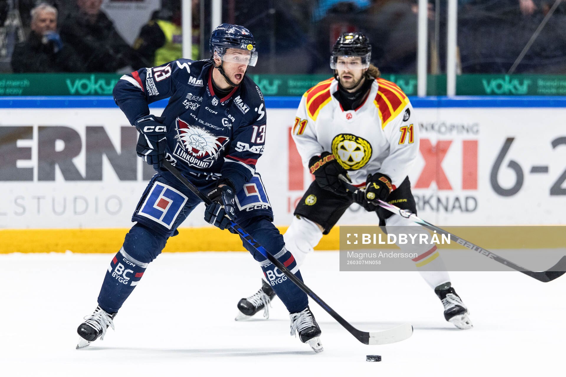 Linköpings Jakub Vrana och Brynäs Axel Jonsson-Fjällby