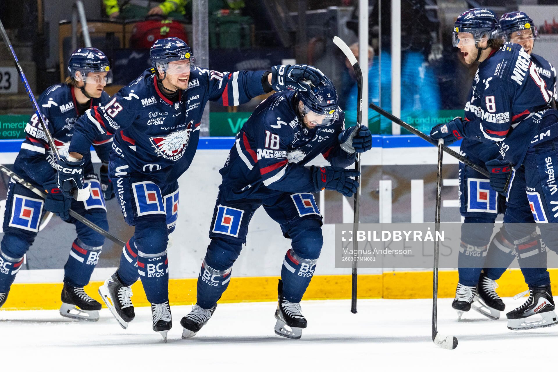 Linköpings Remi Elie jublar