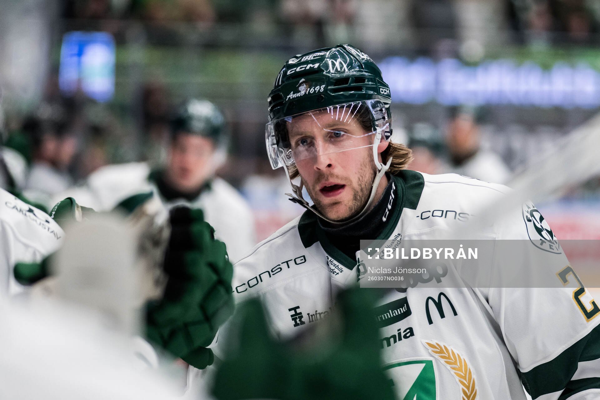 Färjestads Per Åslund jublar