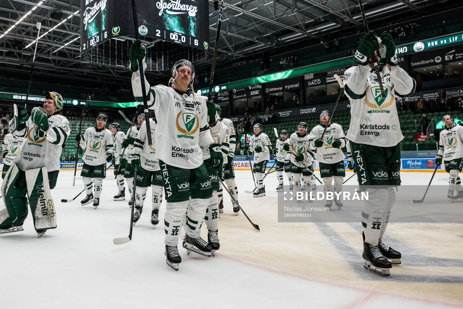 Färjestads Magnus Nygren jublar