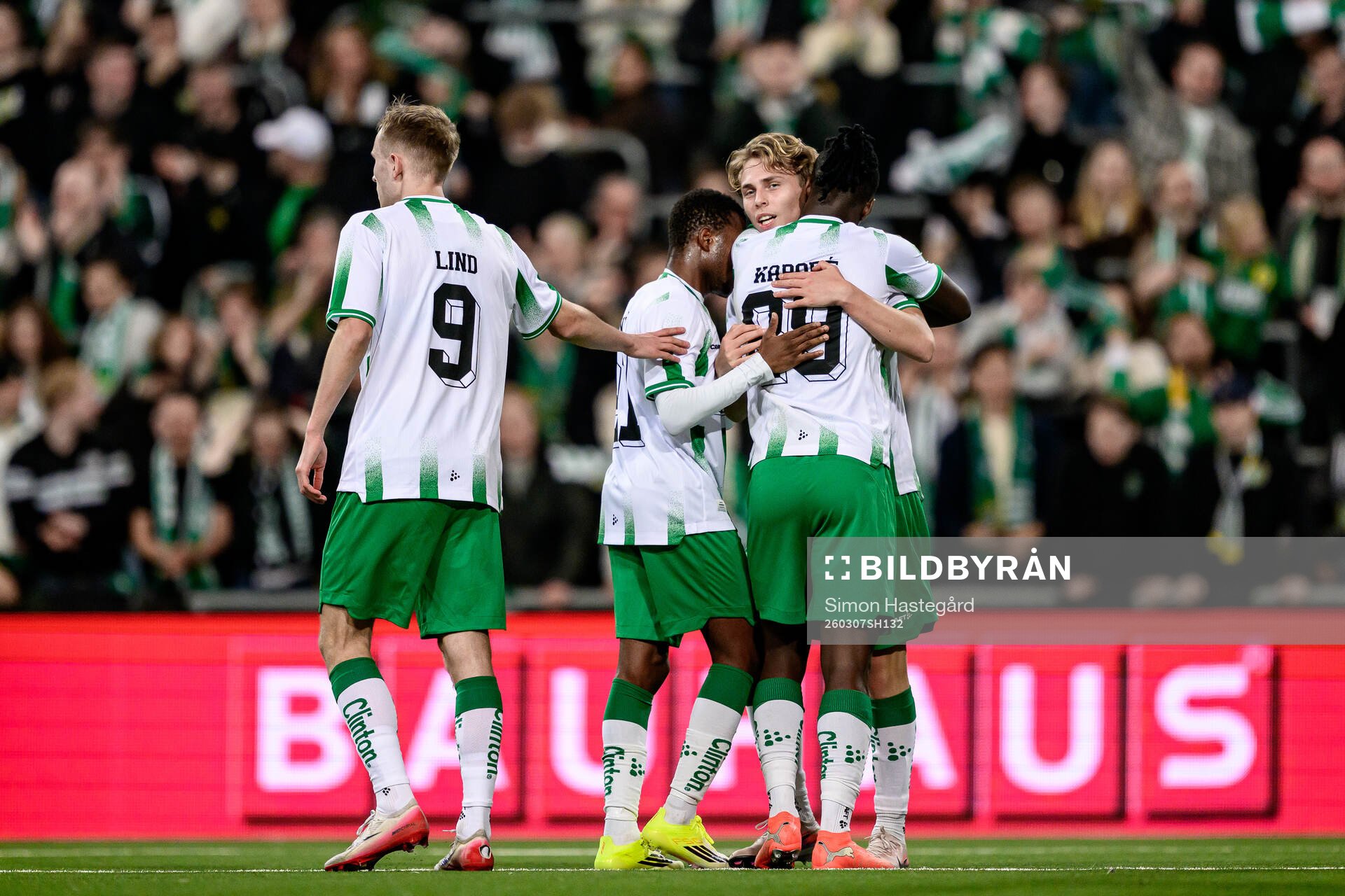 Hammarbys Wilson Lindberg Uhrström jublar