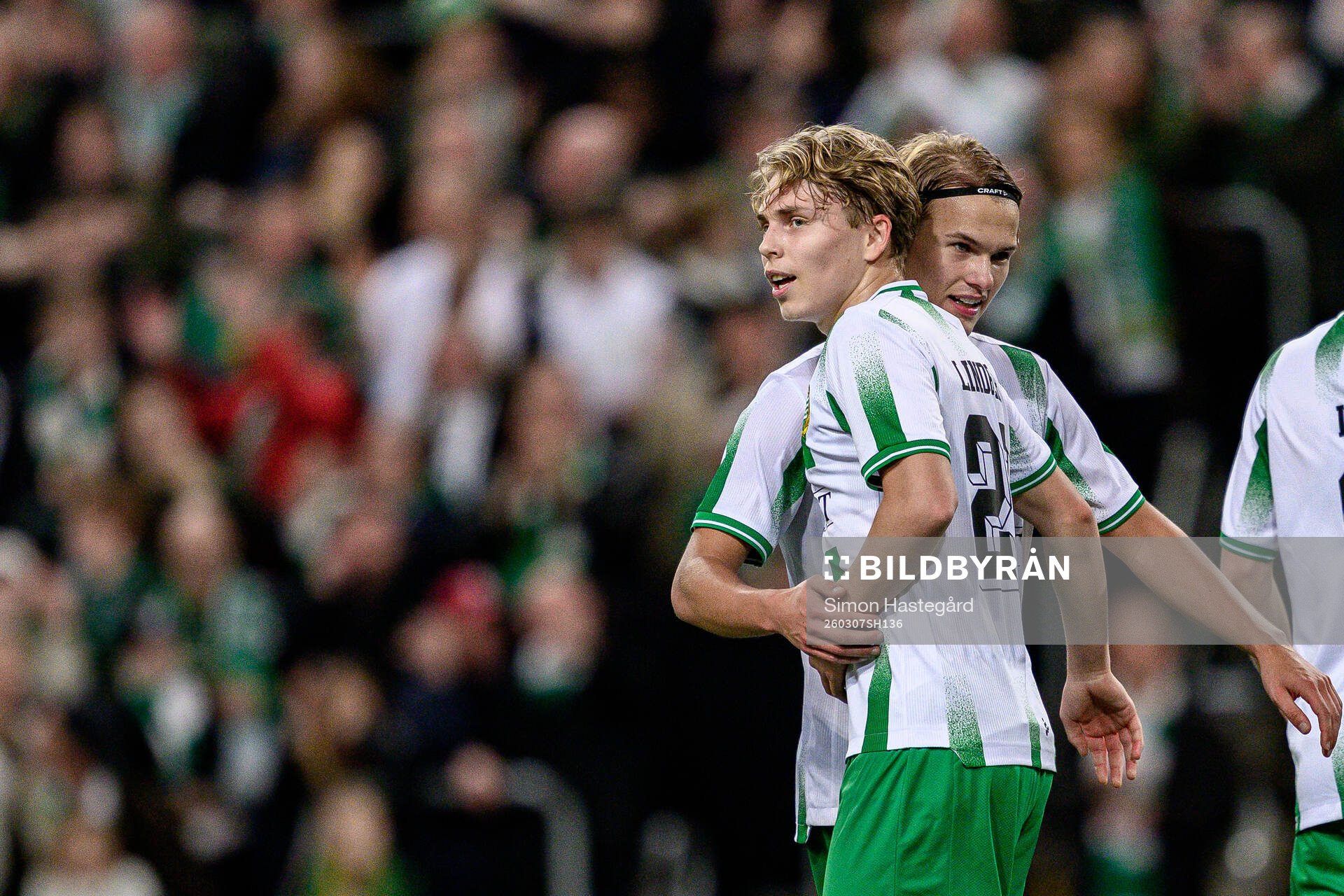 Hammarbys Wilson Lindberg Uhrström  jublar
