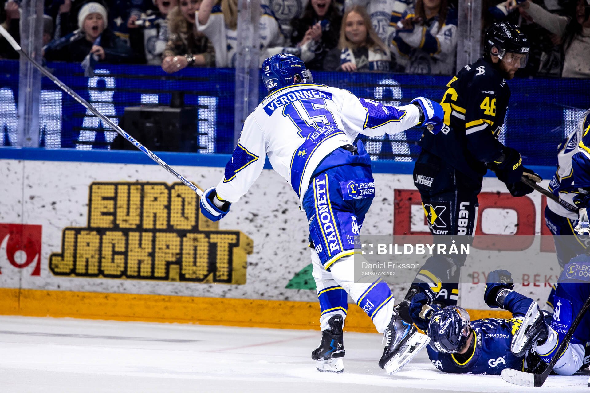 Leksands Max Veronneau jubel