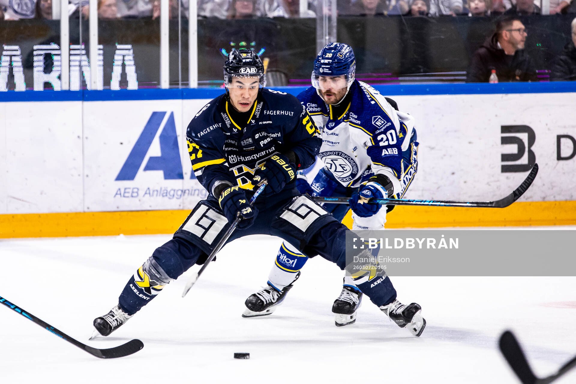 HV71s Jonathan Ang och Leksands Nolan Stevens