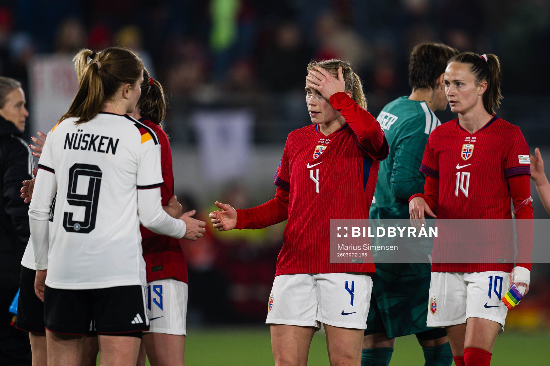 Julie Blakstad and Caroline Graham Hansen of Norway looks